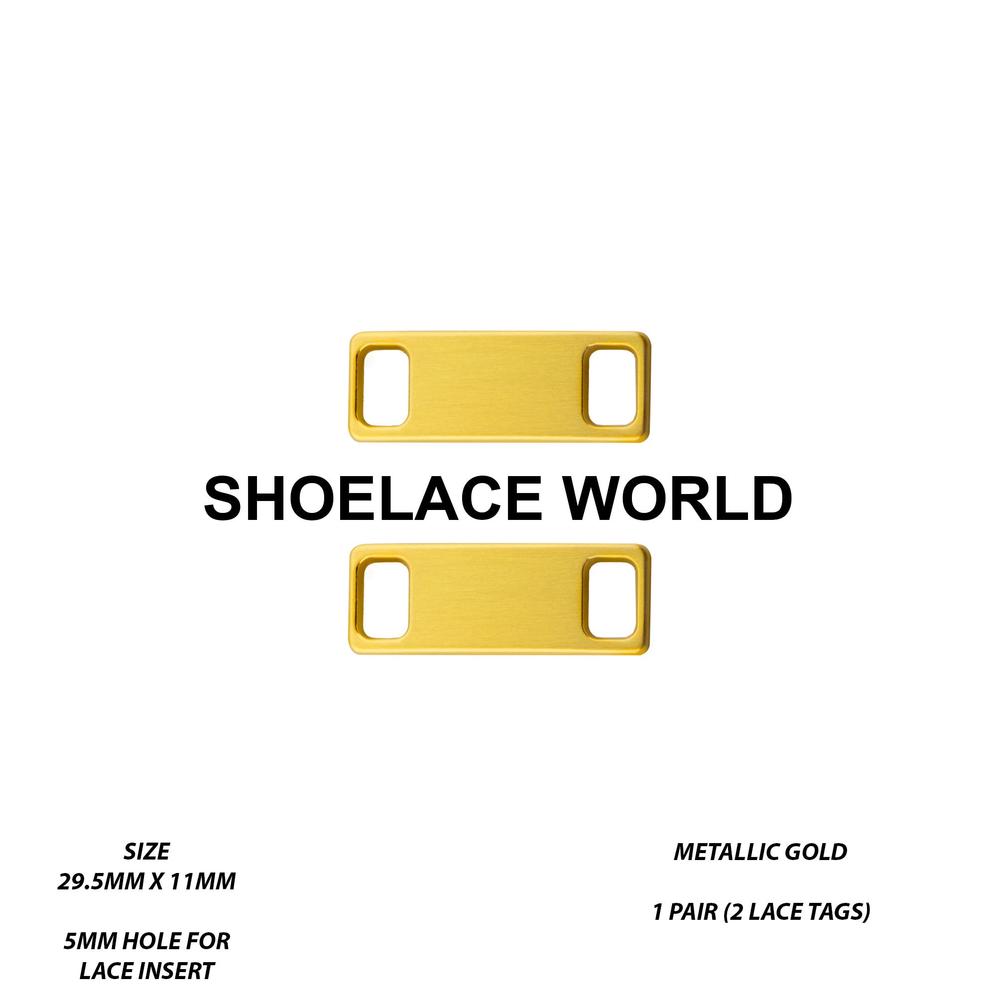 Metal Shoelace 1.25  Lace Tags