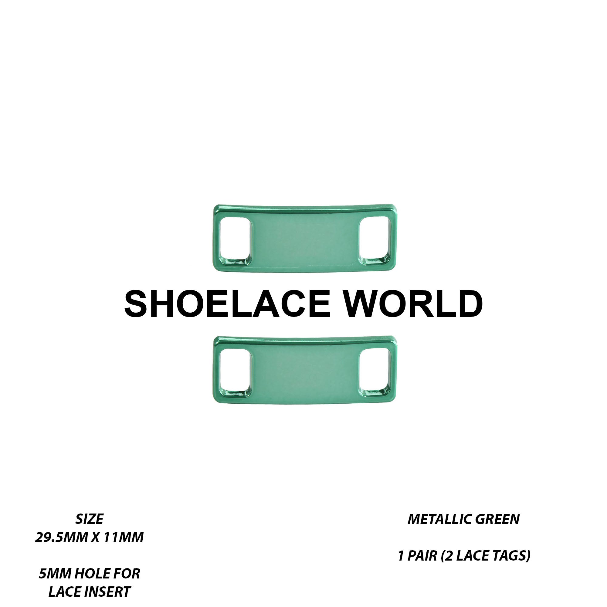 Metal Shoelace 1.25  Lace Tags