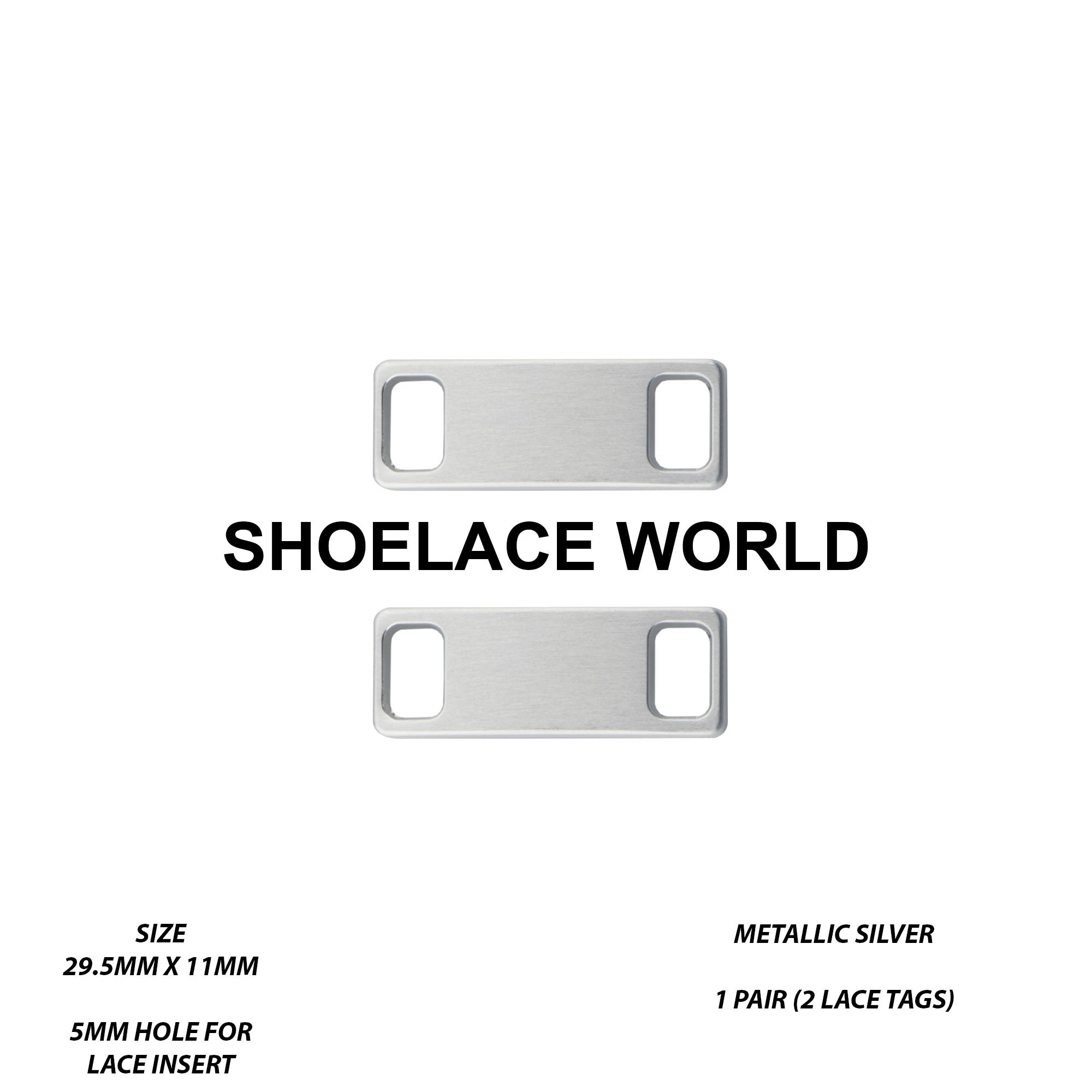 Metal Shoelace 1.25  Lace Tags