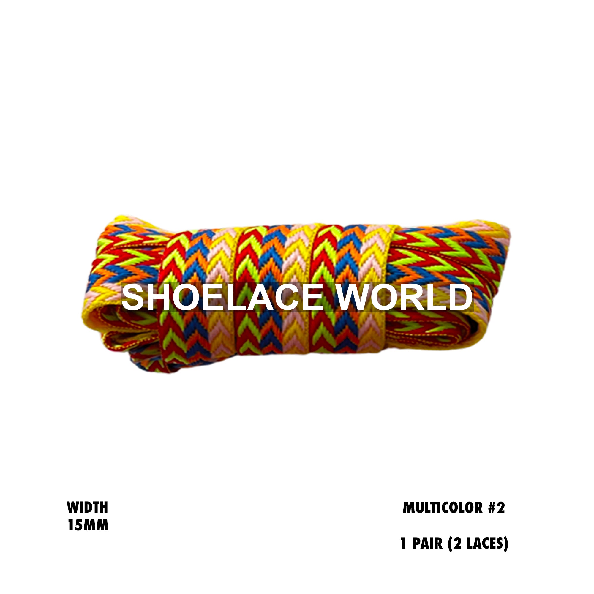 Wide W-Threaded Flat Shoelaces