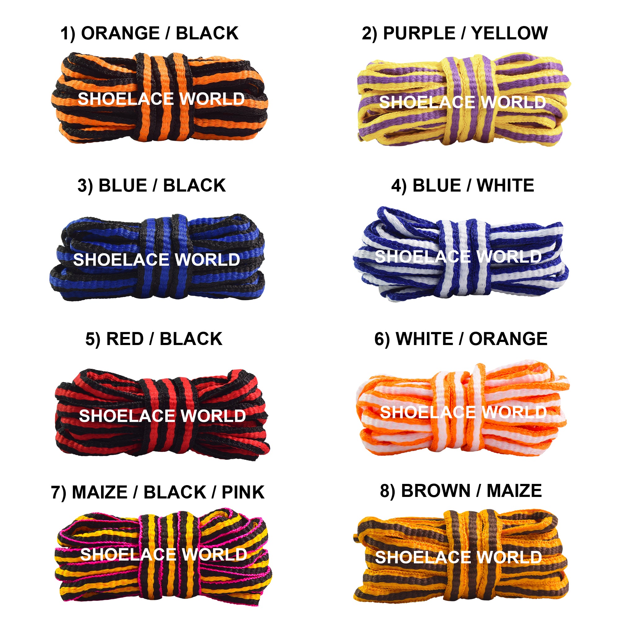 Multicolor Blurred Oval Shoelaces