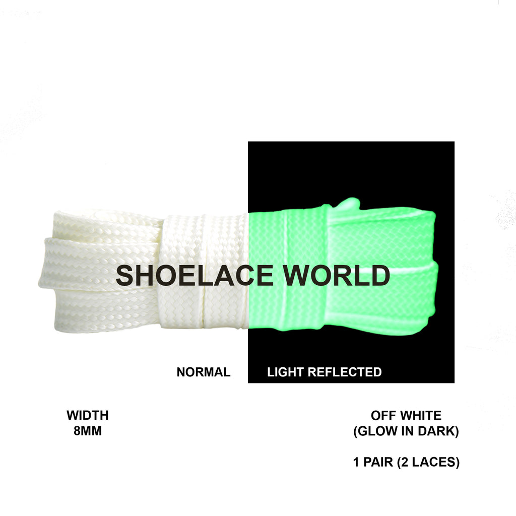 Flat Glow In Dark Shoelaces