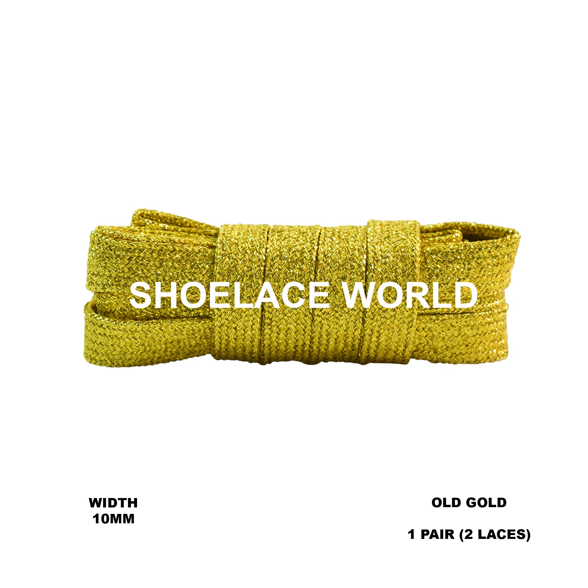 Wide Glitter Flat Shoelaces