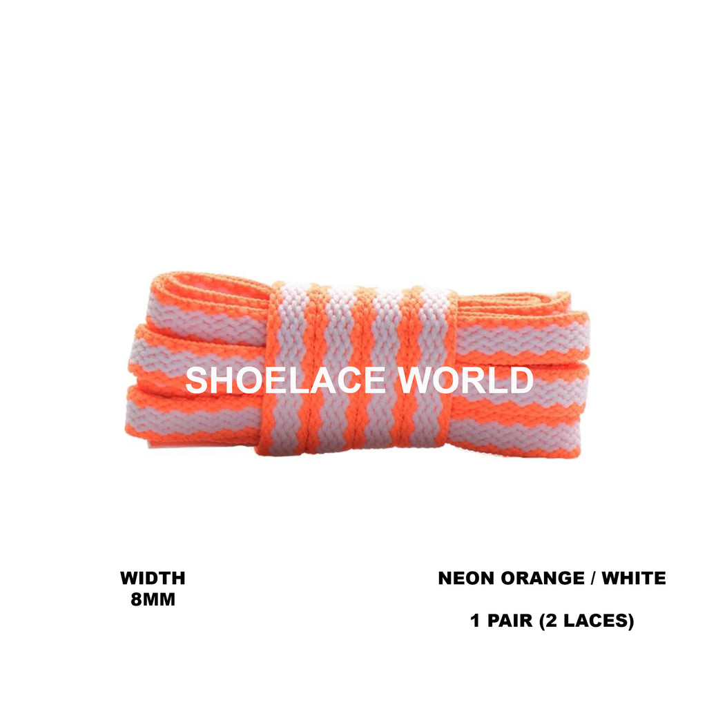 Two Tone Racer Pattern Flat Shoelaces