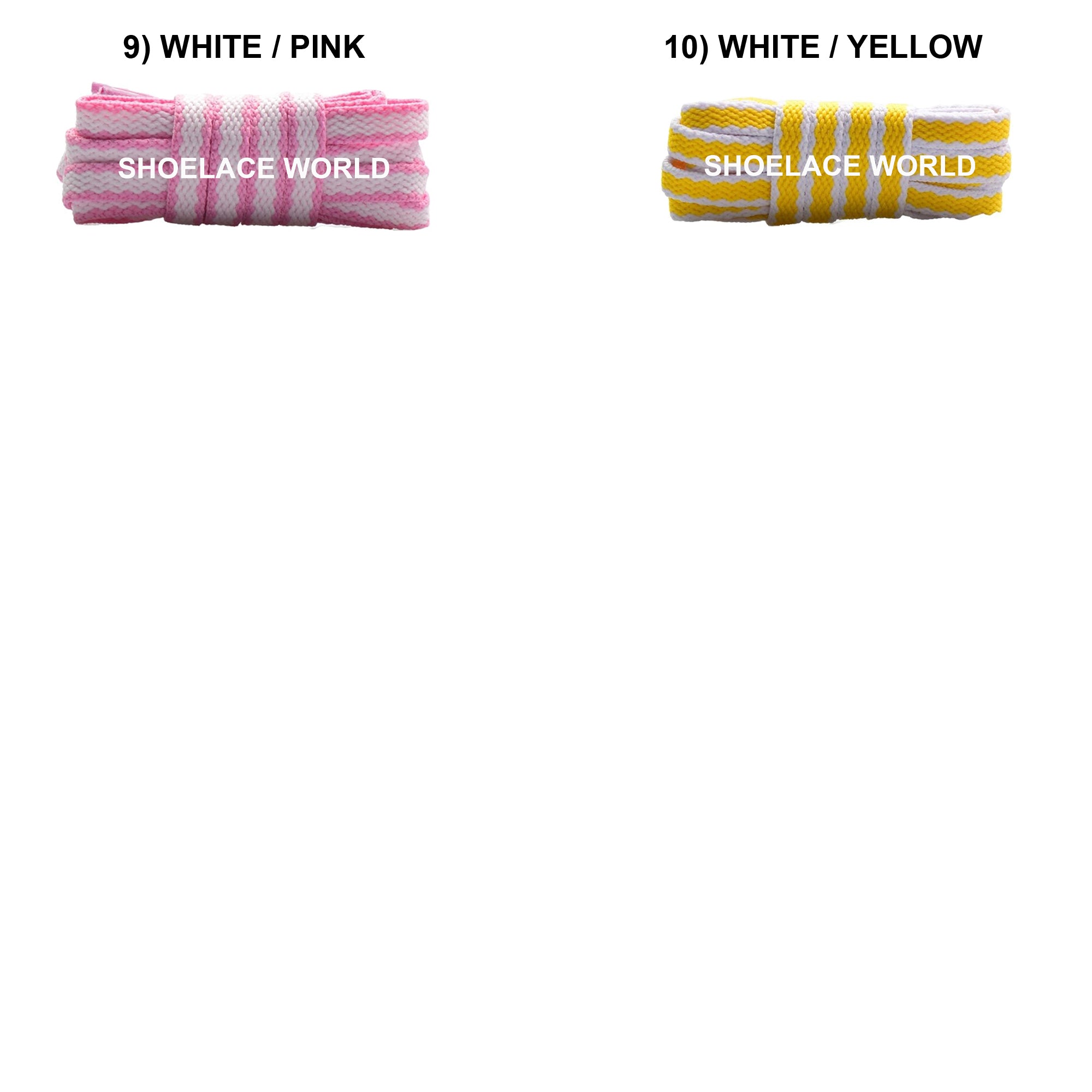 Two Tone Racer Pattern Flat Shoelaces