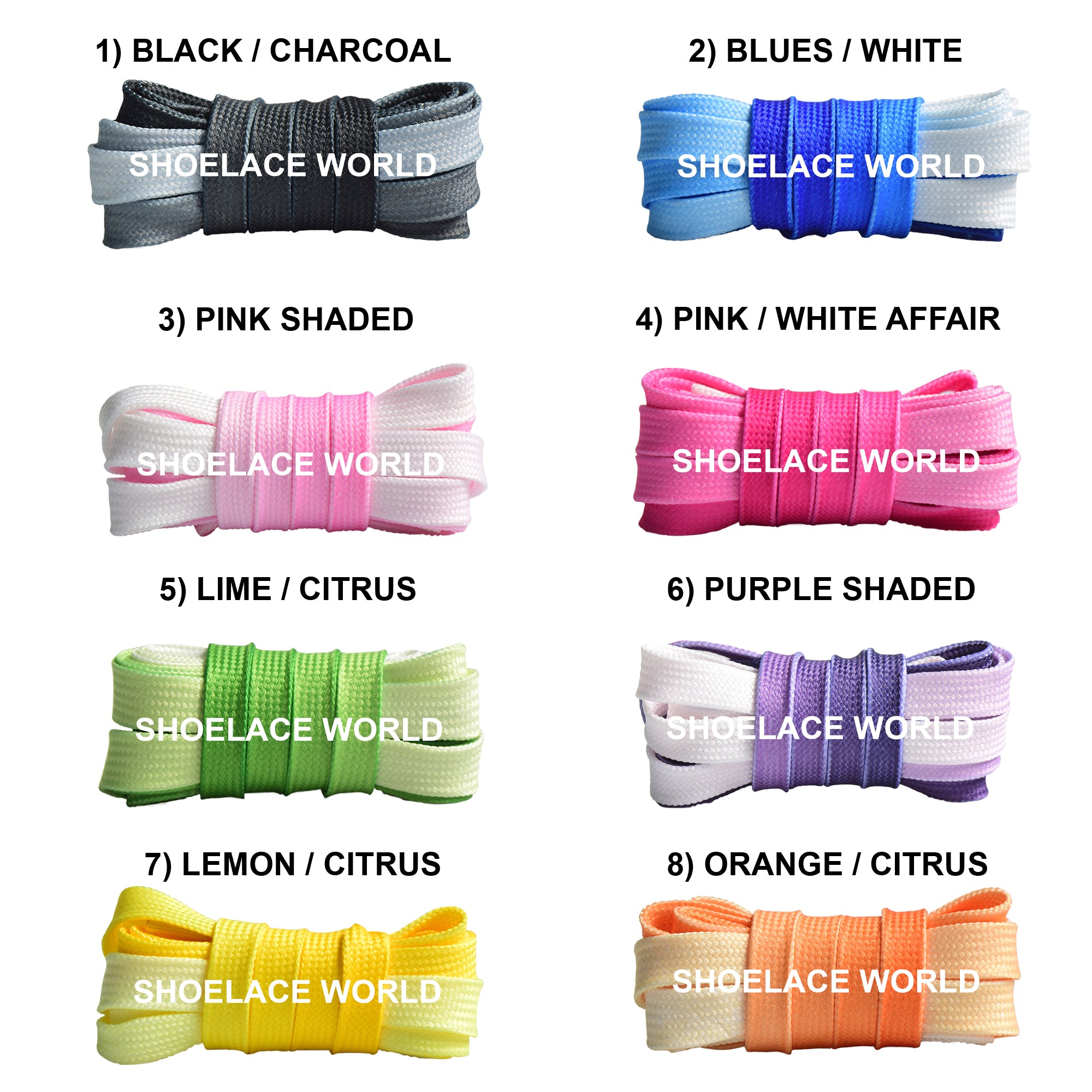 Flat Tie Dye Shoelaces