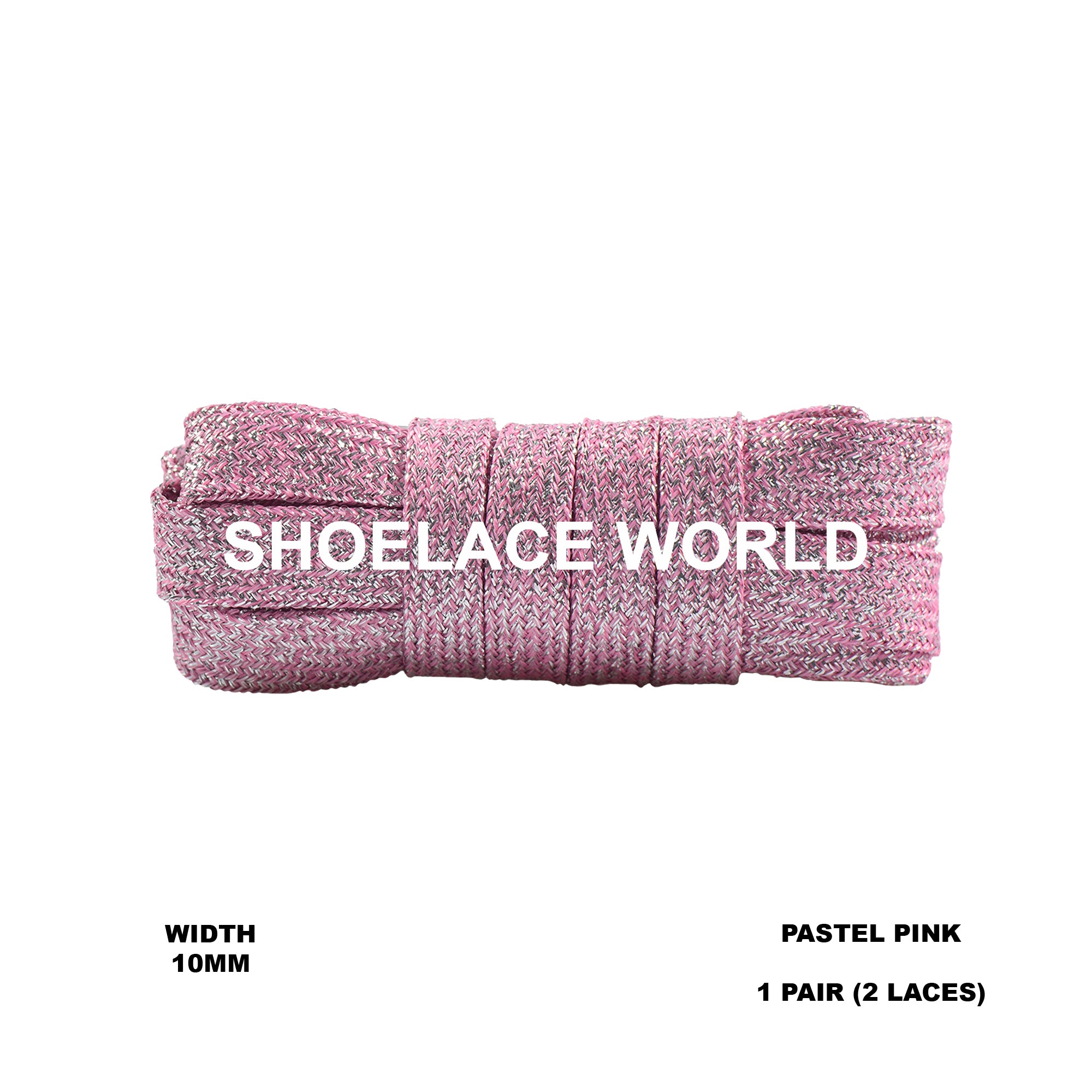 Wide Glitter Flat Shoelaces