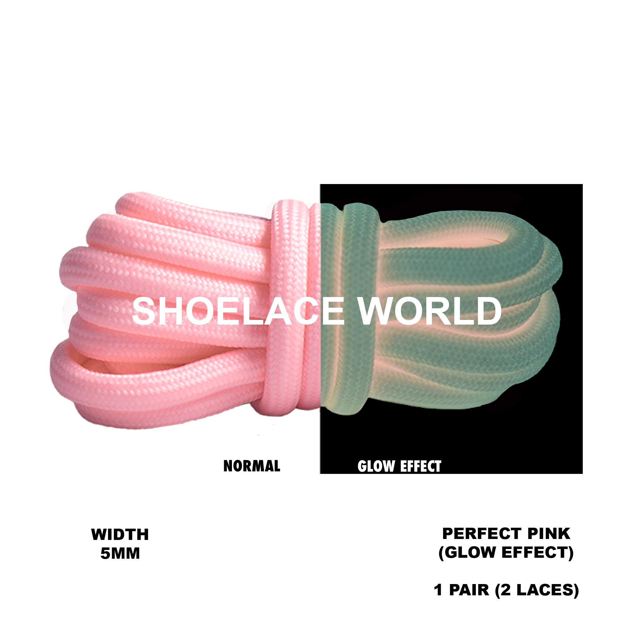 Classic Rope Glow In Dark Shoelaces