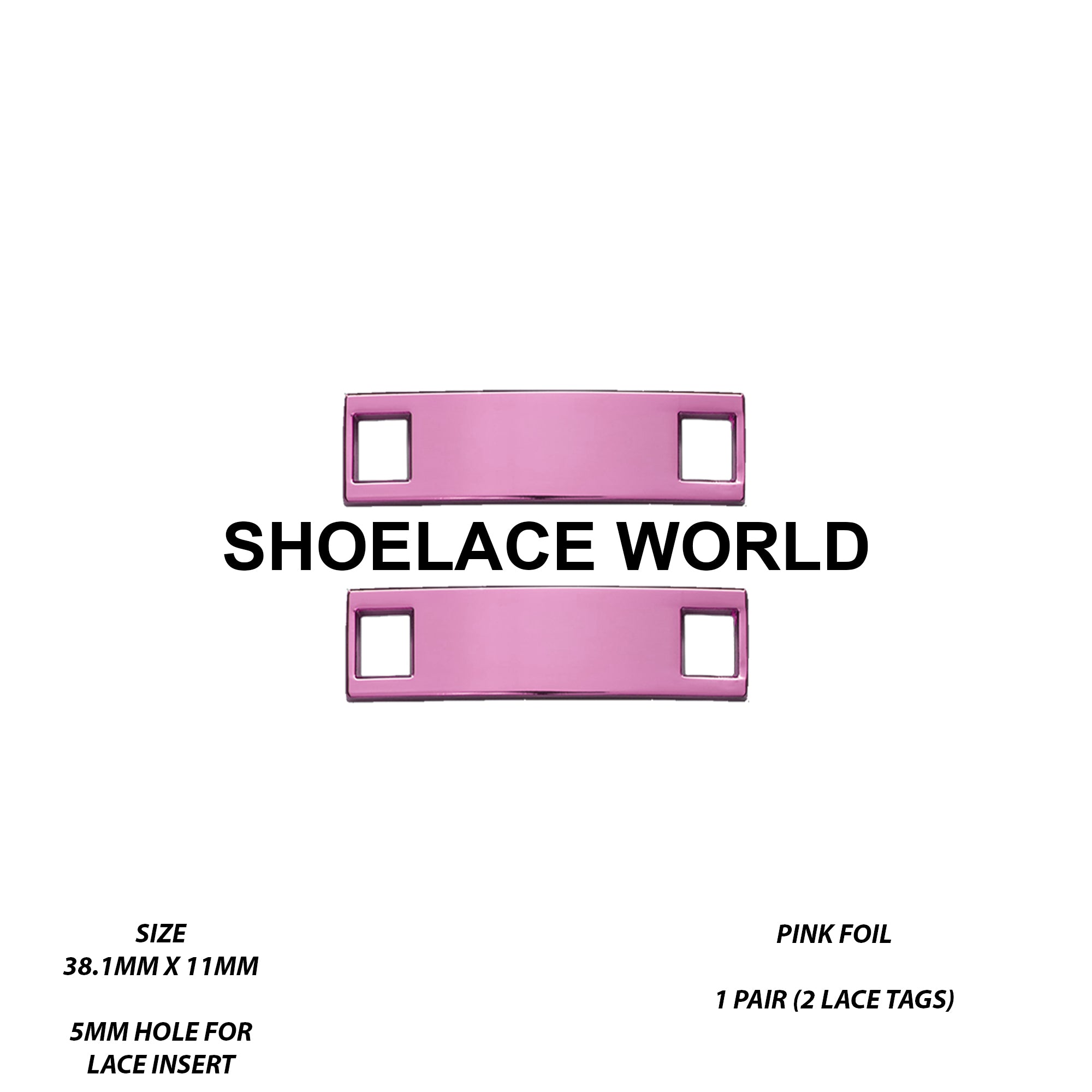 Metal Shoelace 1.5 Lace Tags