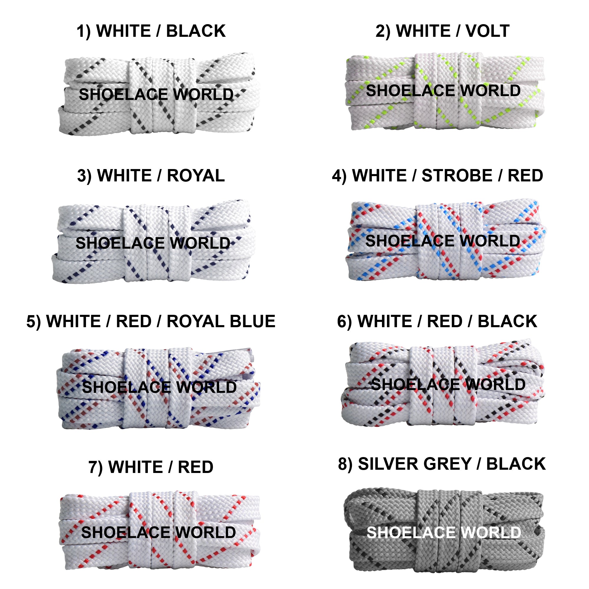 Pattern Double Threaded Flat Shoelaces