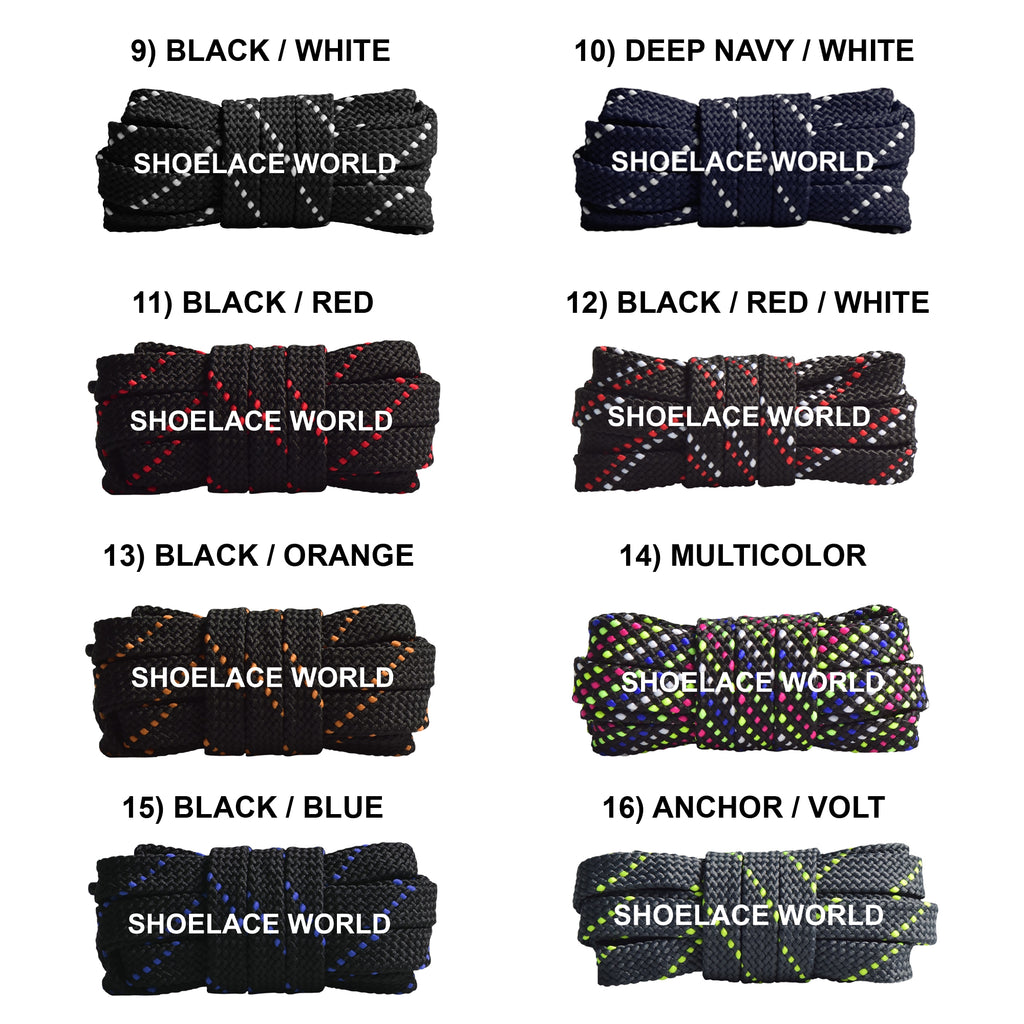Pattern Double Threaded Flat Shoelaces