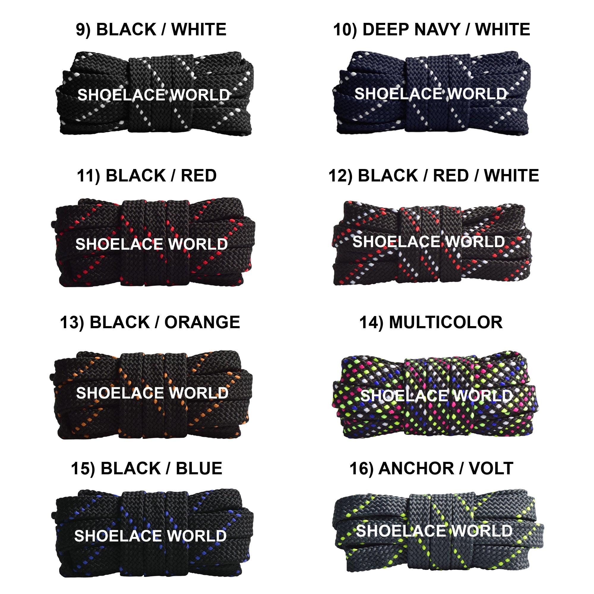 Pattern Double Threaded Flat Shoelaces