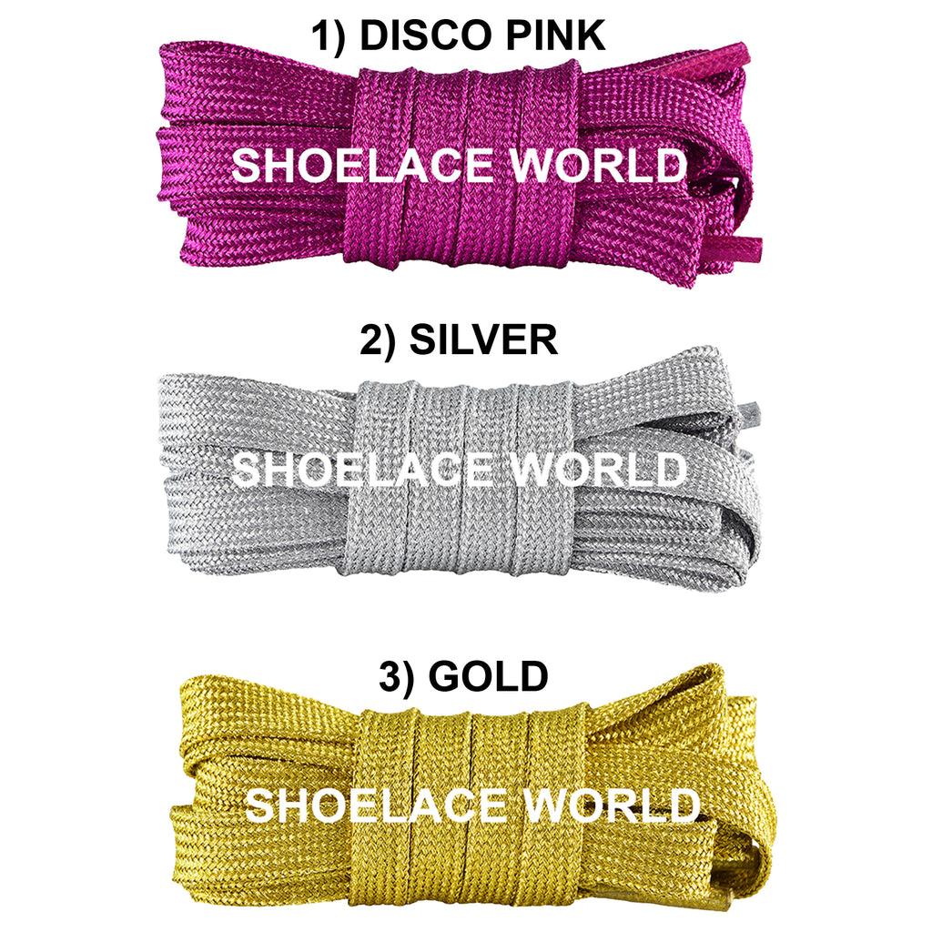 Premium Glitter Flat Shoelaces