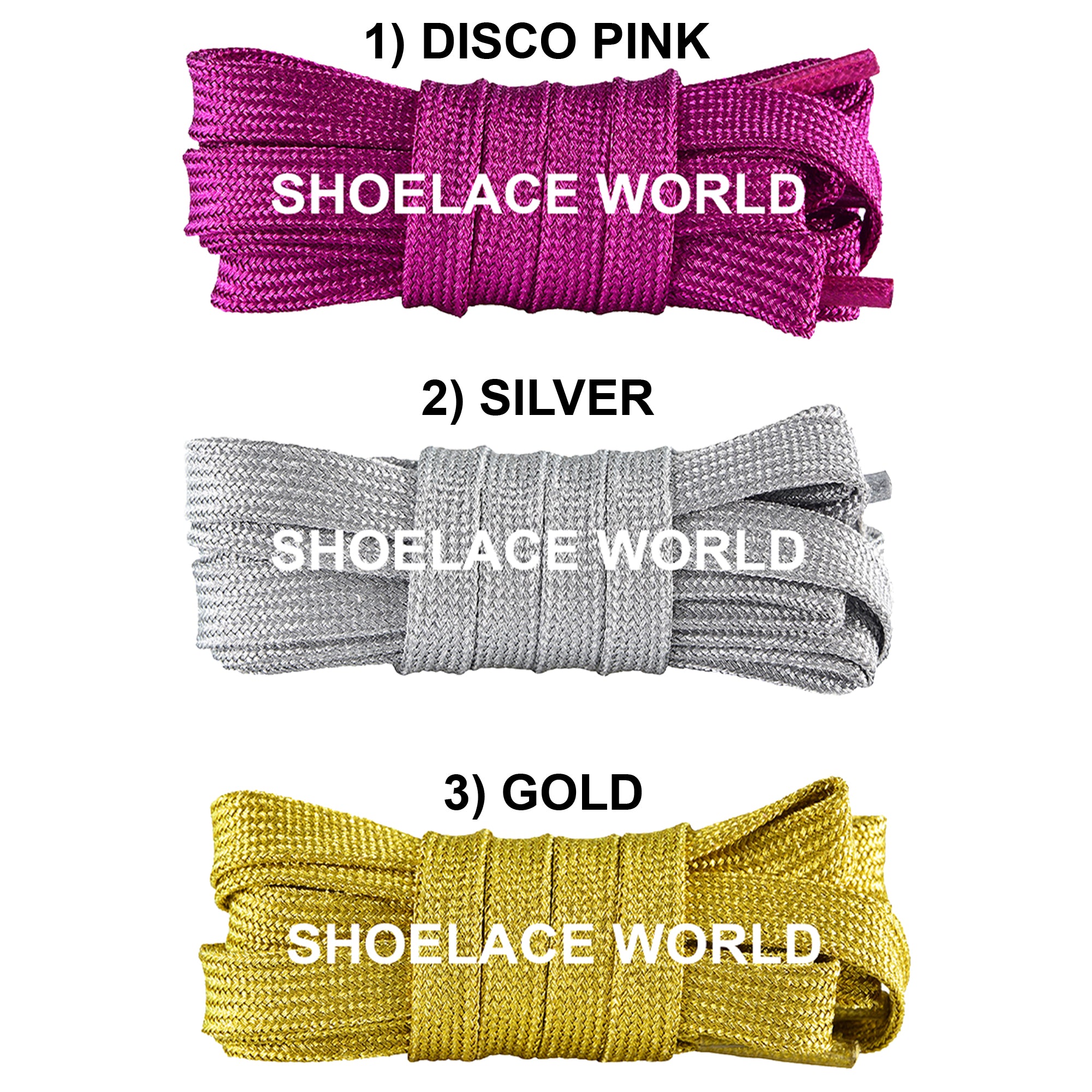 Premium Glitter Flat Shoelaces