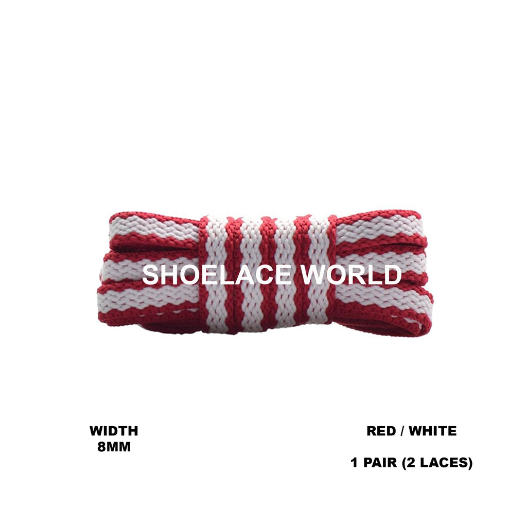 Two Tone Racer Pattern Flat Shoelaces