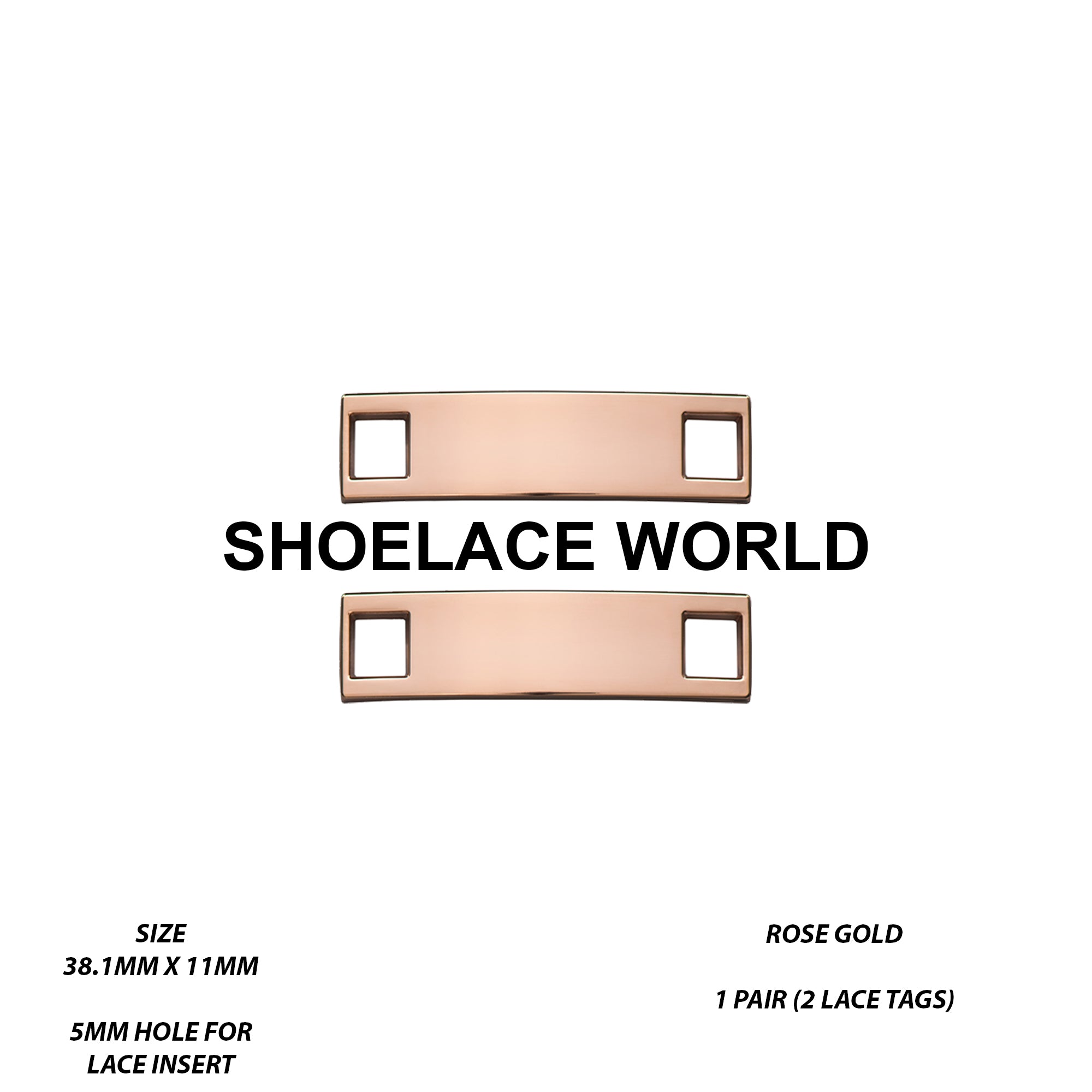Metal Shoelace 1.5 Lace Tags