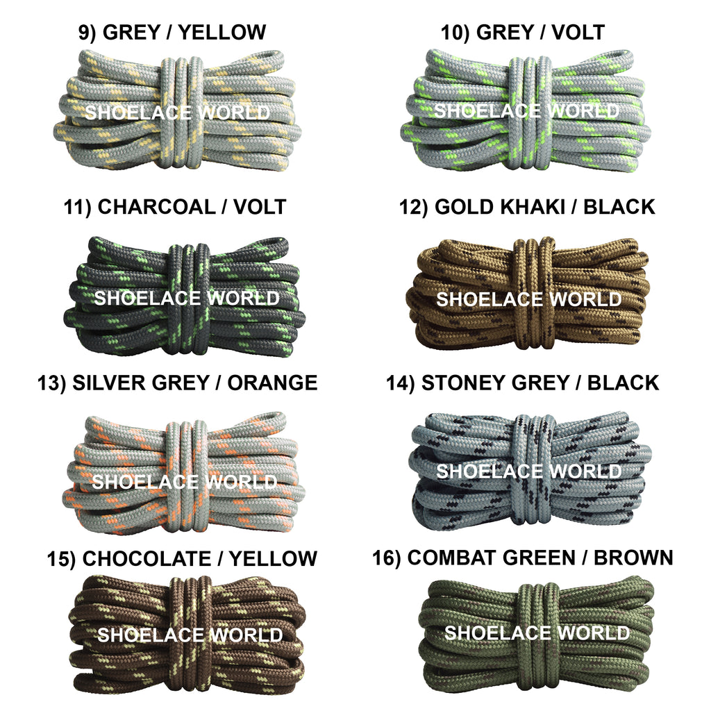 Round Hiking Boot Shoelaces