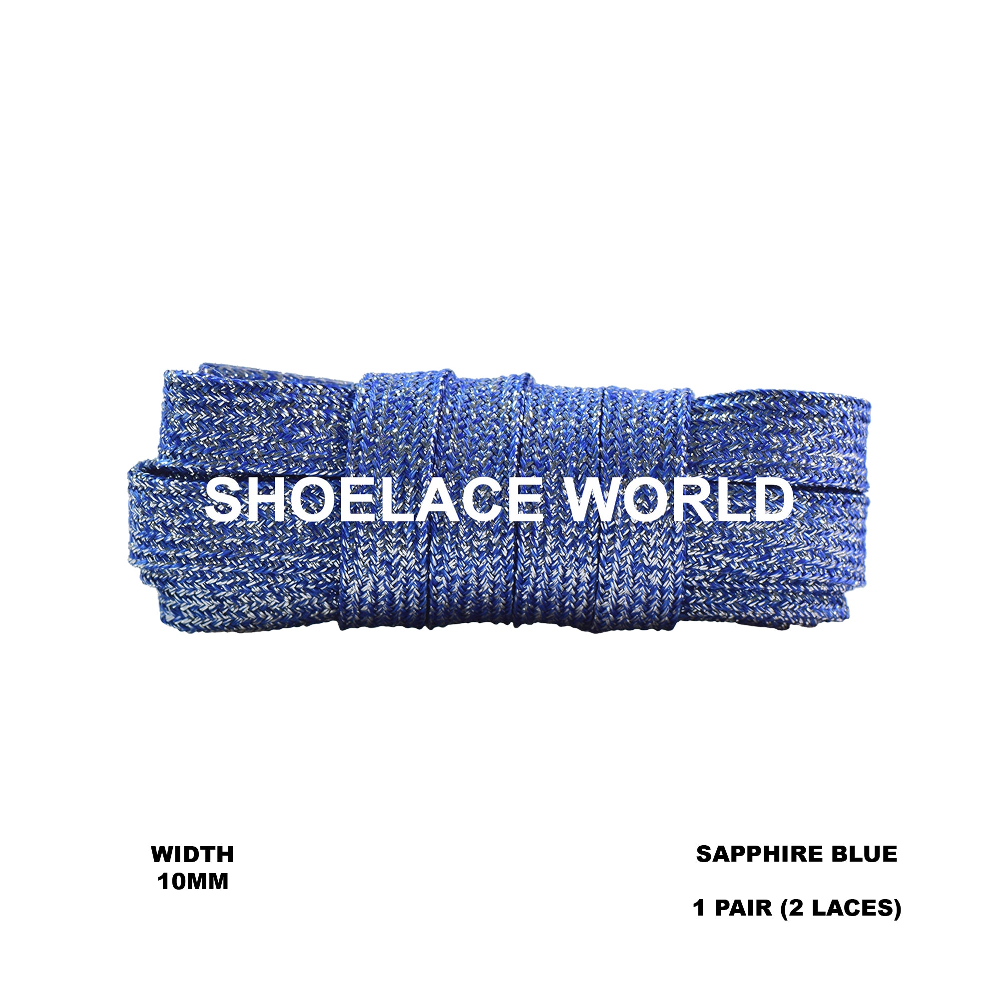 Wide Glitter Flat Shoelaces