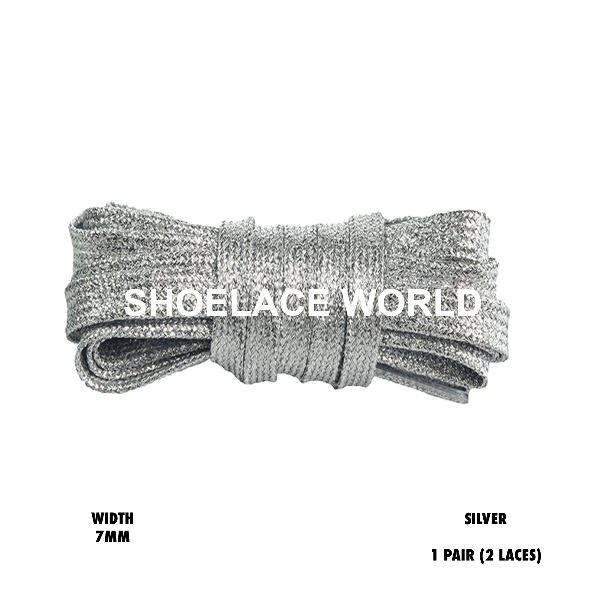 Slim Glitter Flat Shoelaces
