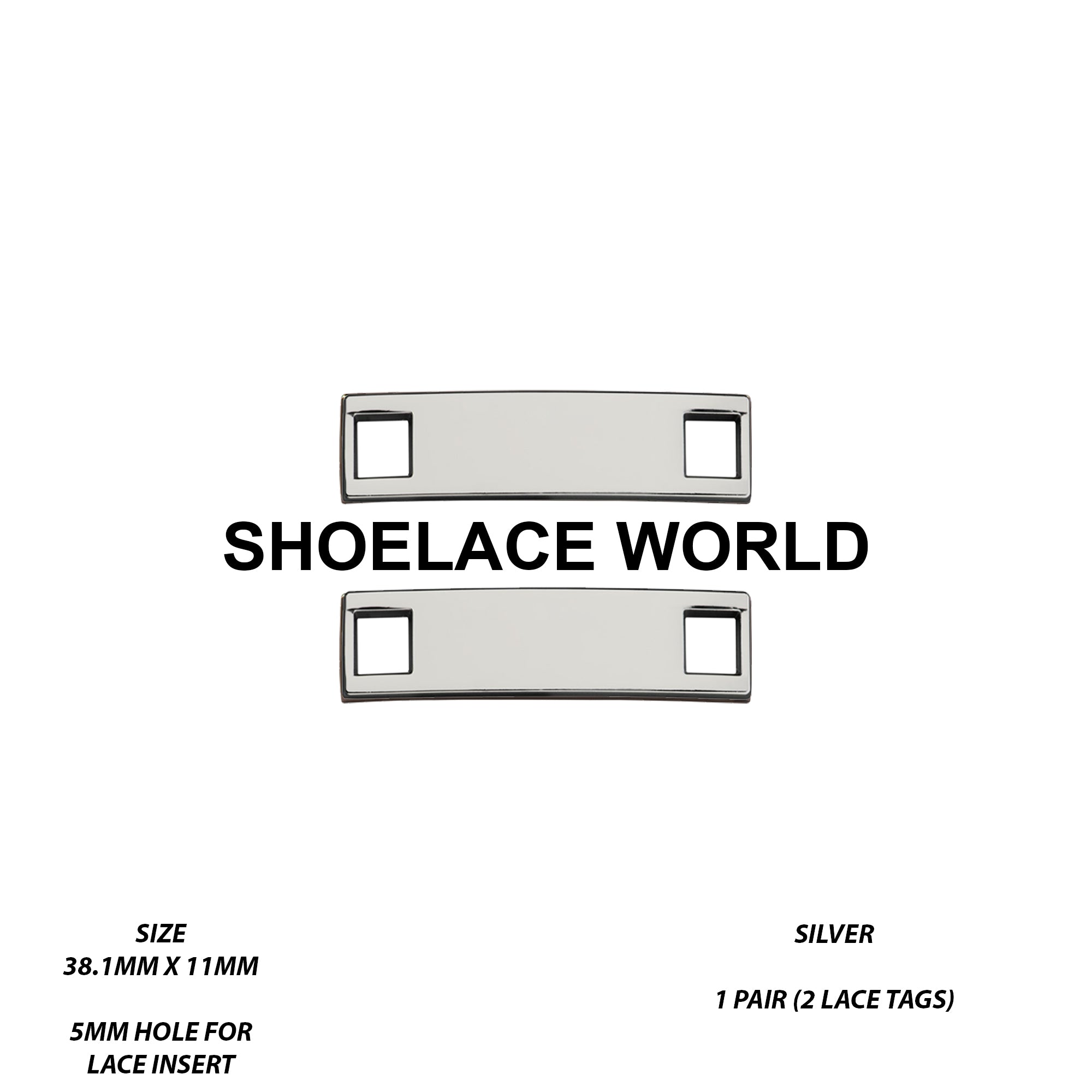 Metal Shoelace 1.5 Lace Tags