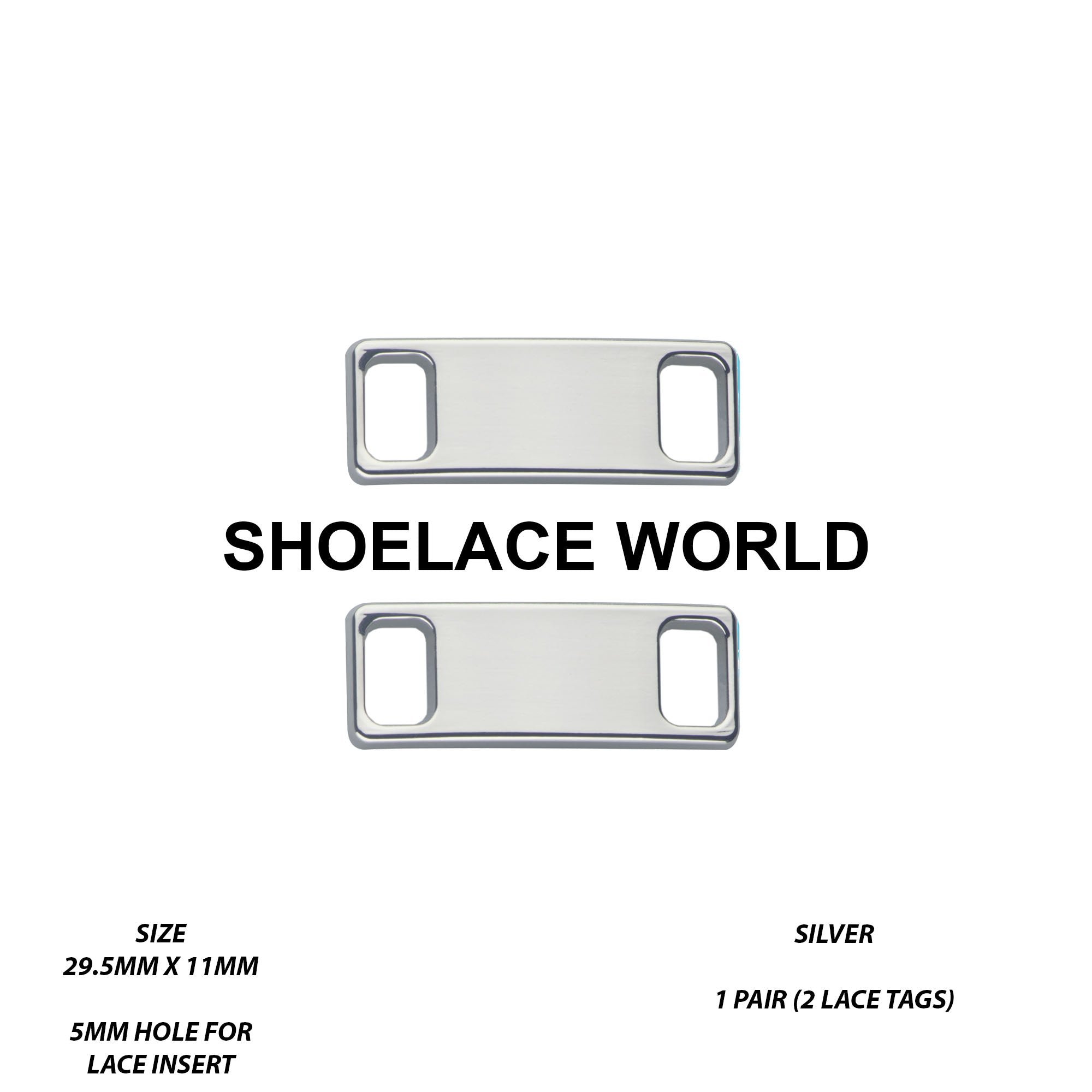 Metal Shoelace 1.25  Lace Tags