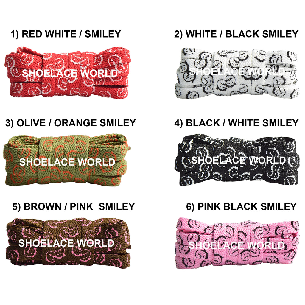 Smiley Printed Shoelaces