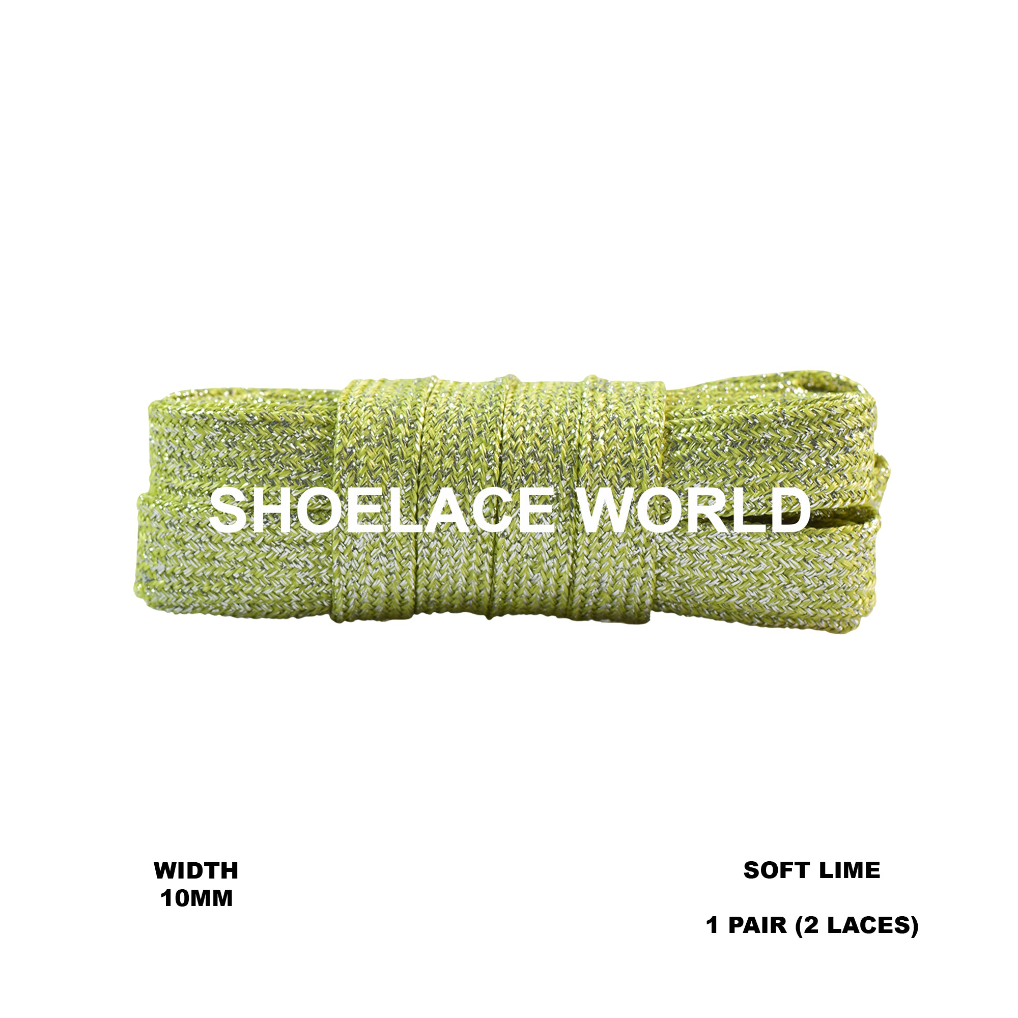 Wide Glitter Flat Shoelaces