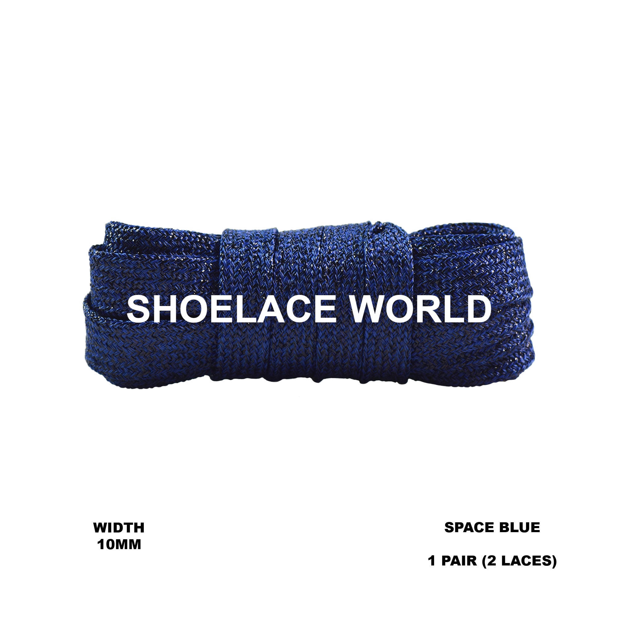 Wide Glitter Flat Shoelaces