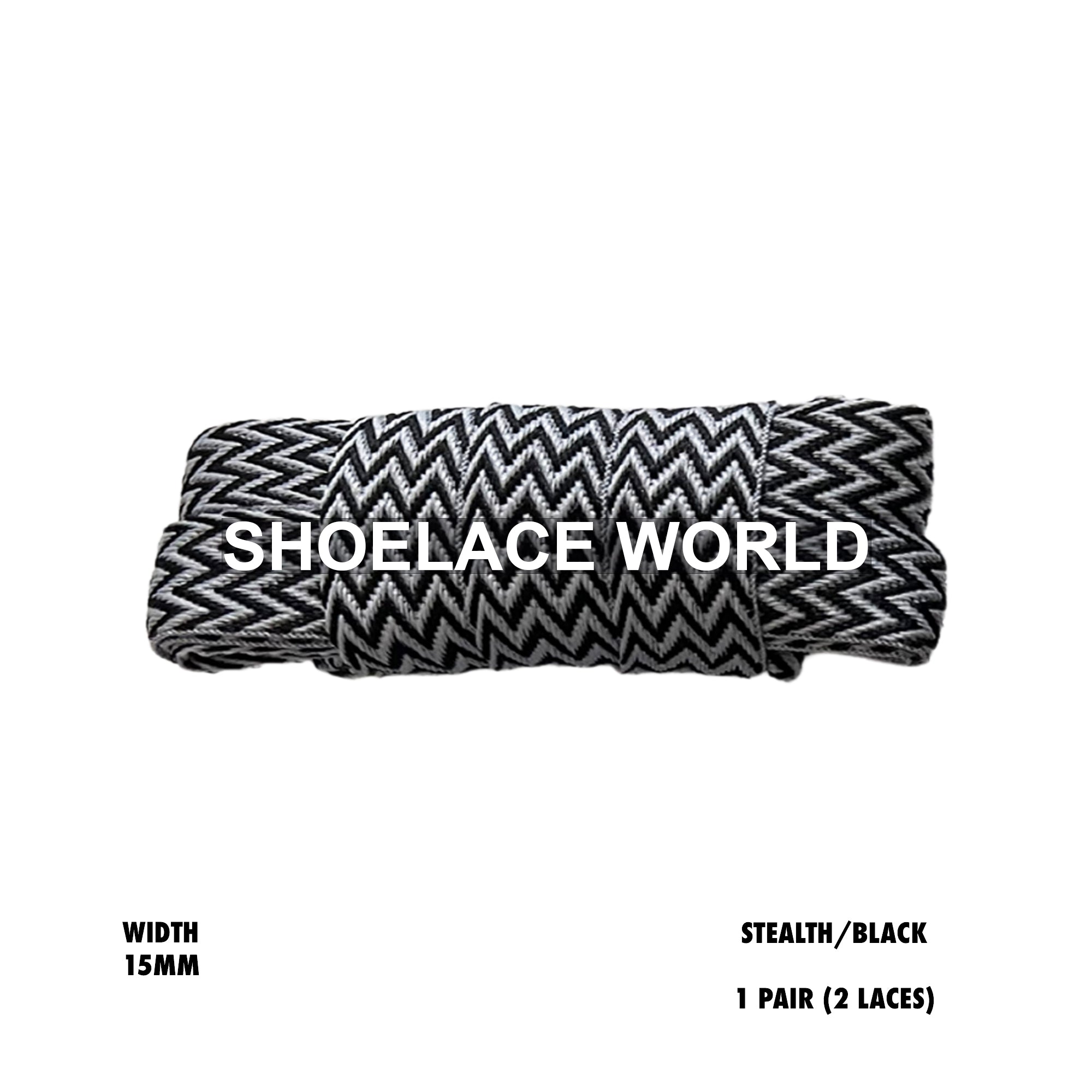 Flat W-Threaded Pattern Shoelaces