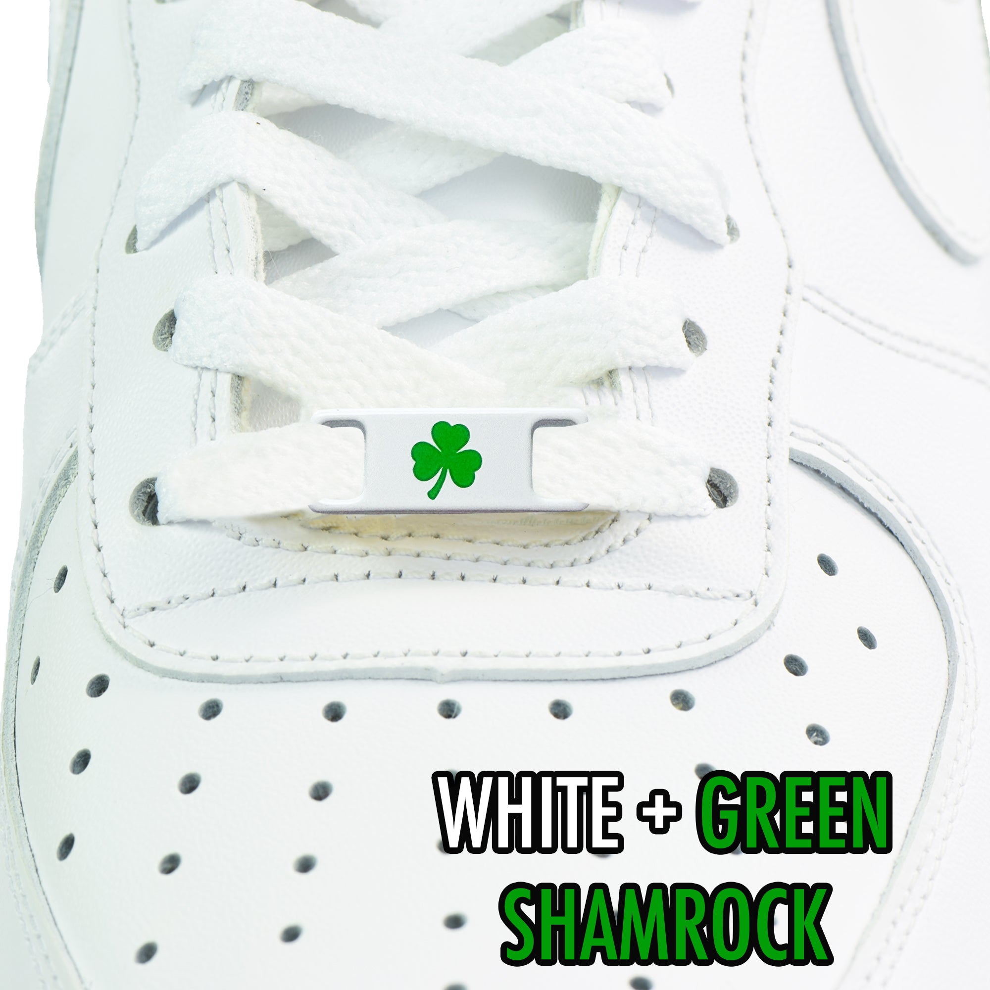 Shamrock Metal Lace Tags