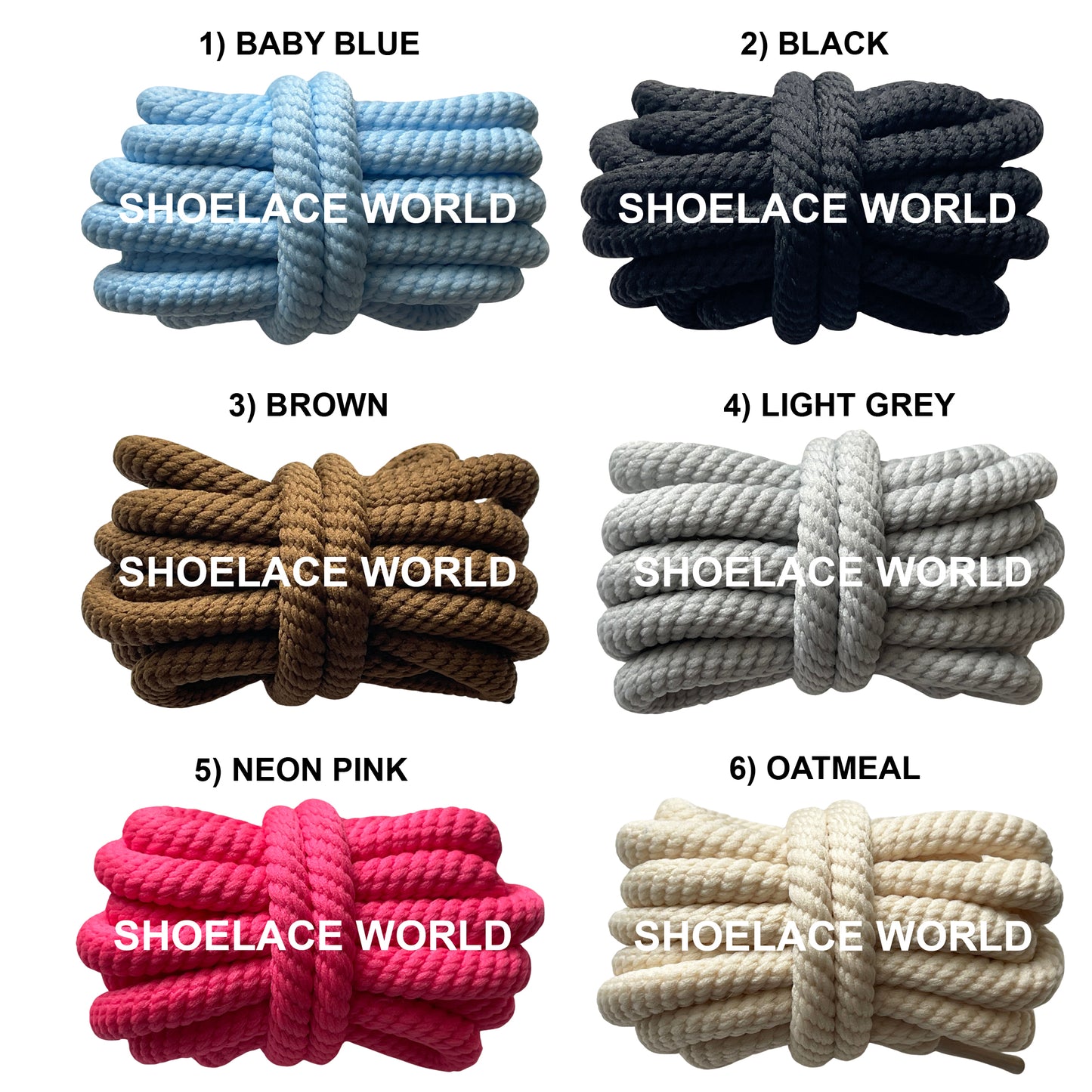 Thick Turbine Rope Shoelaces