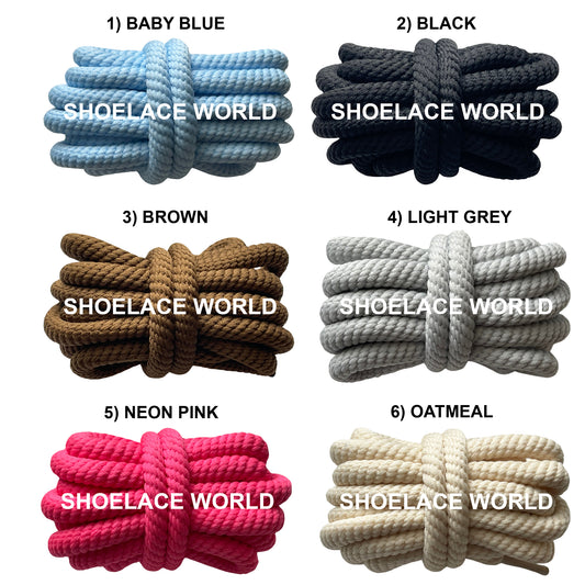 Thick Turbine Rope Shoelaces