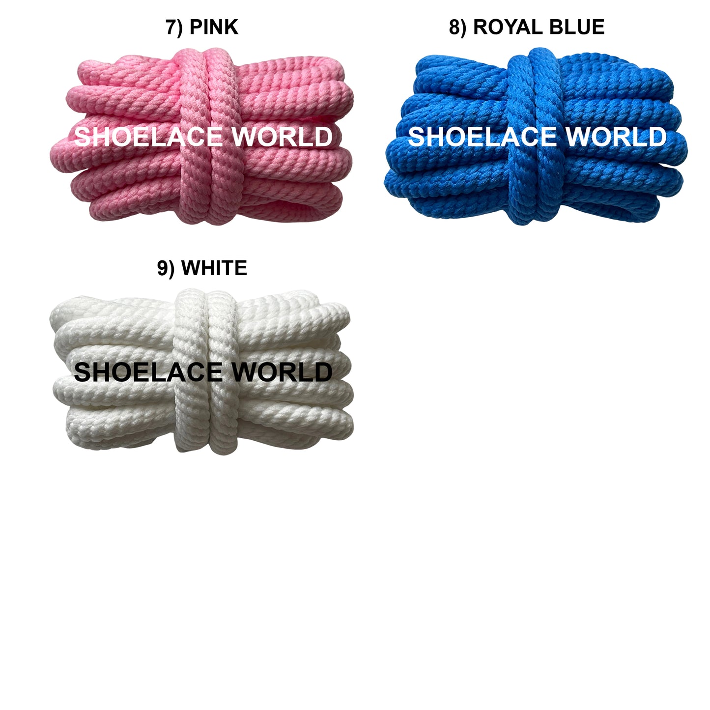 Thick Turbine Rope Shoelaces