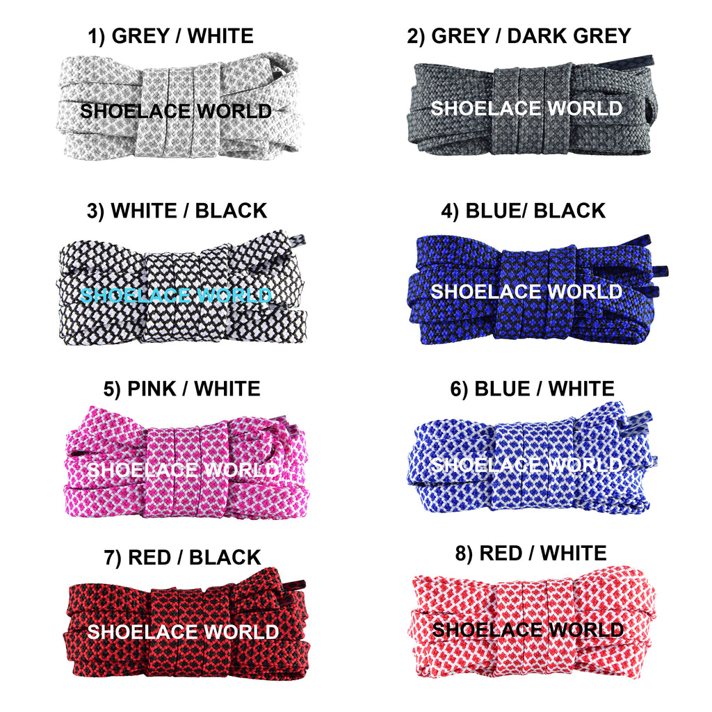 Flat Dual Tone Pattern Shoelaces