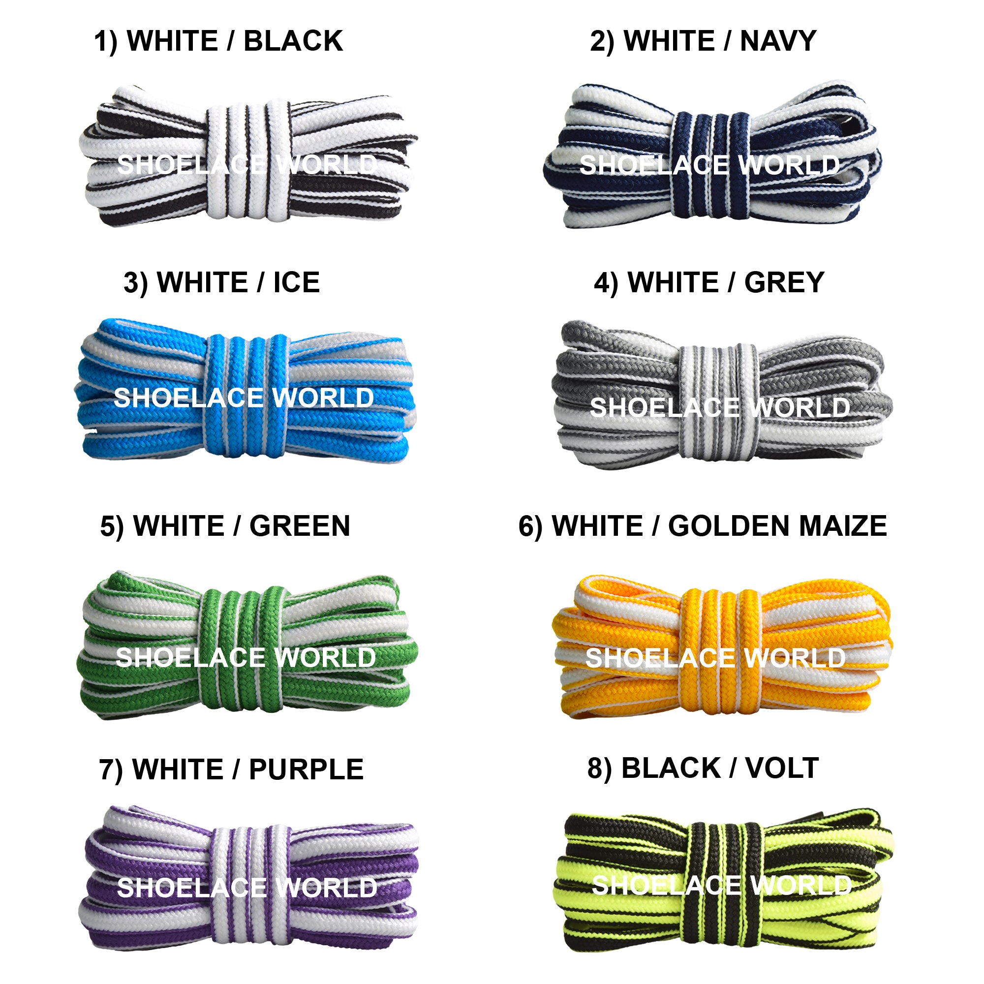 Two Toned Oval  Shoelaces