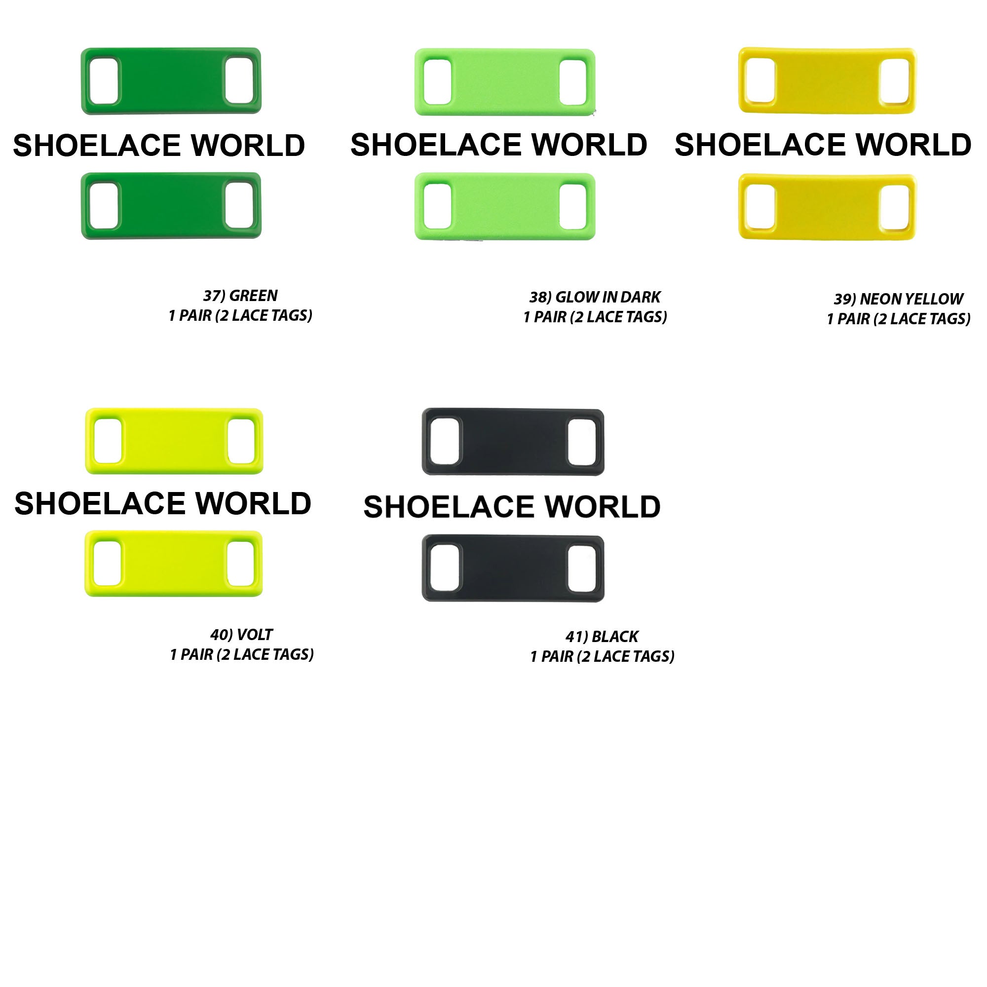 Metal Shoelace 1.25  Lace Tags