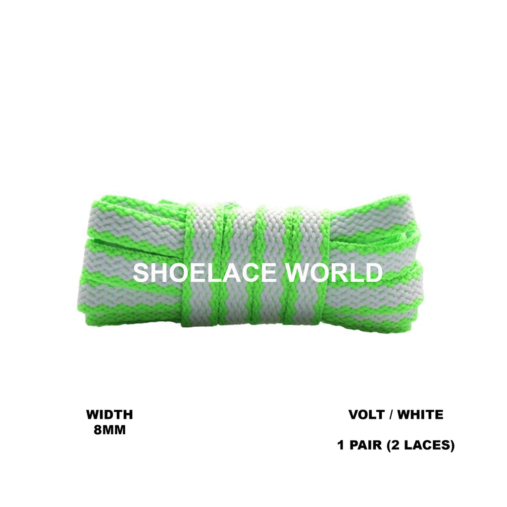 Two Tone Racer Pattern Flat Shoelaces