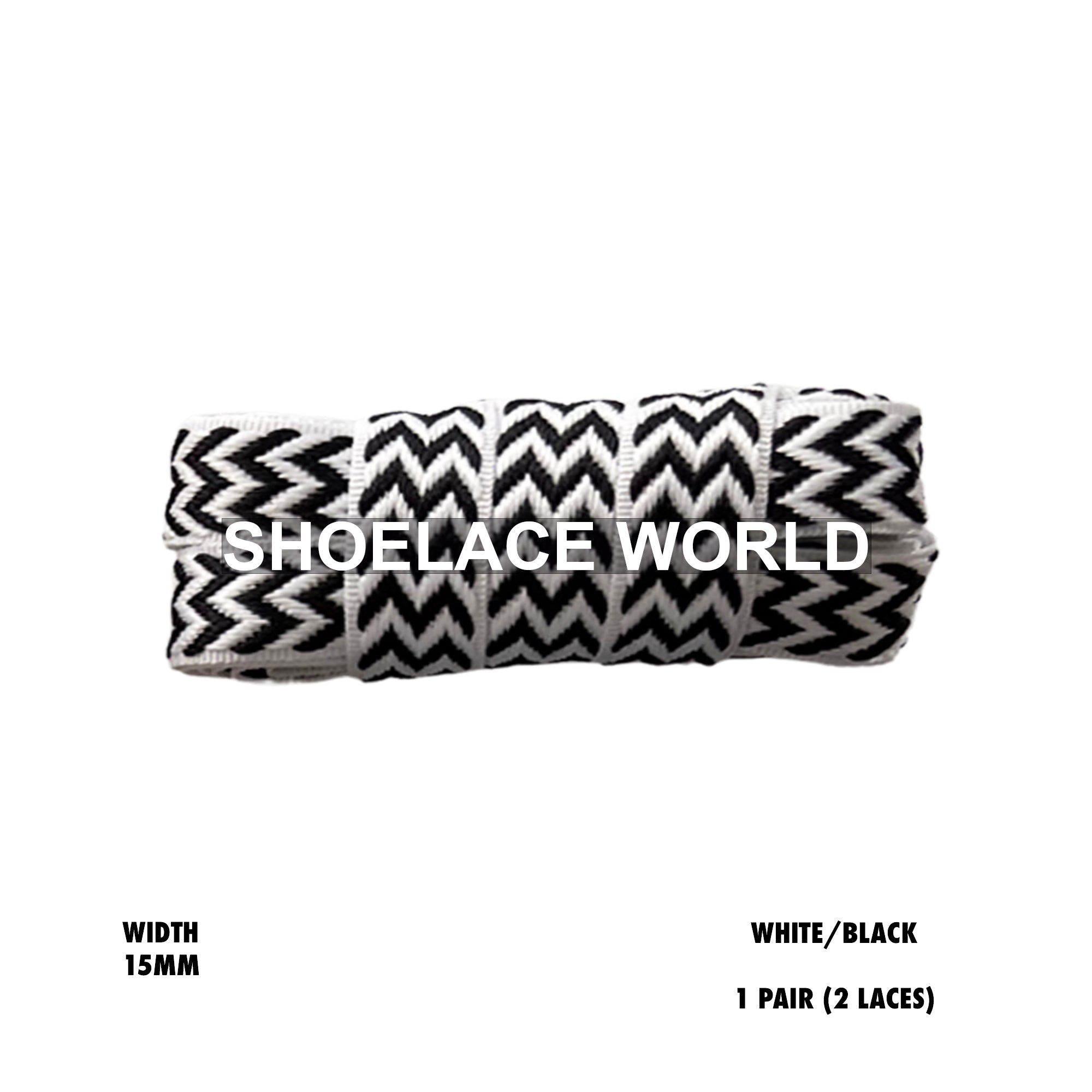 Wide W-Threaded Flat Shoelaces