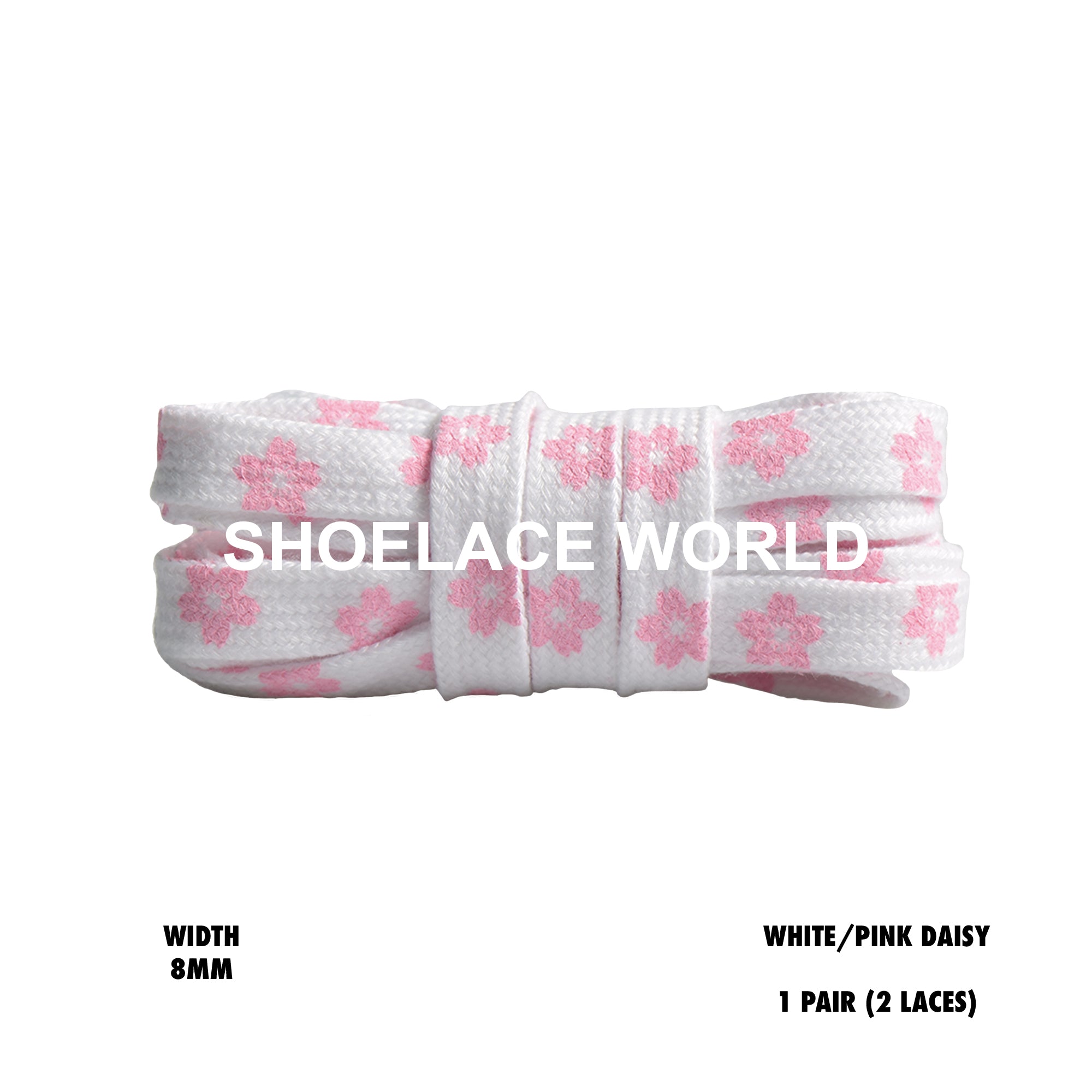 Flat Daisy Printed Shoelaces