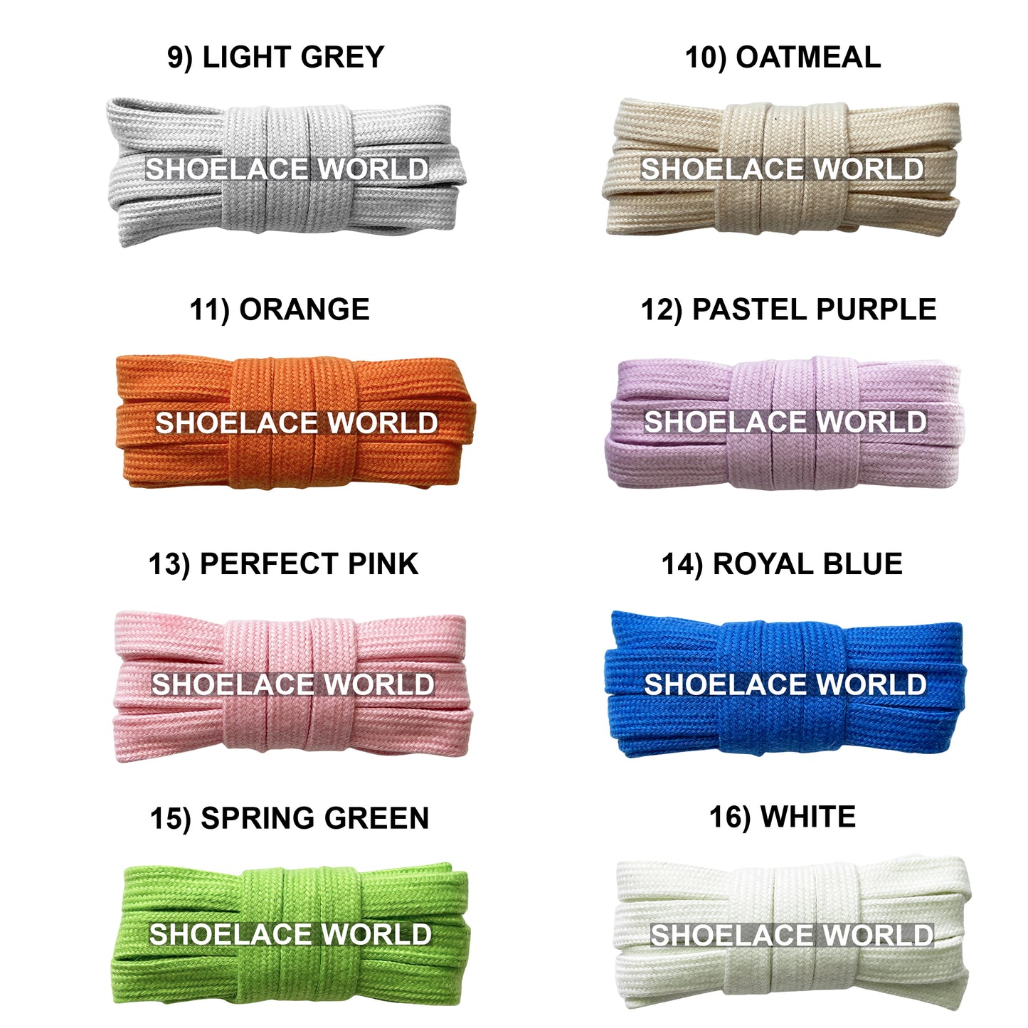 Wide Cotton Flat Shoelaces