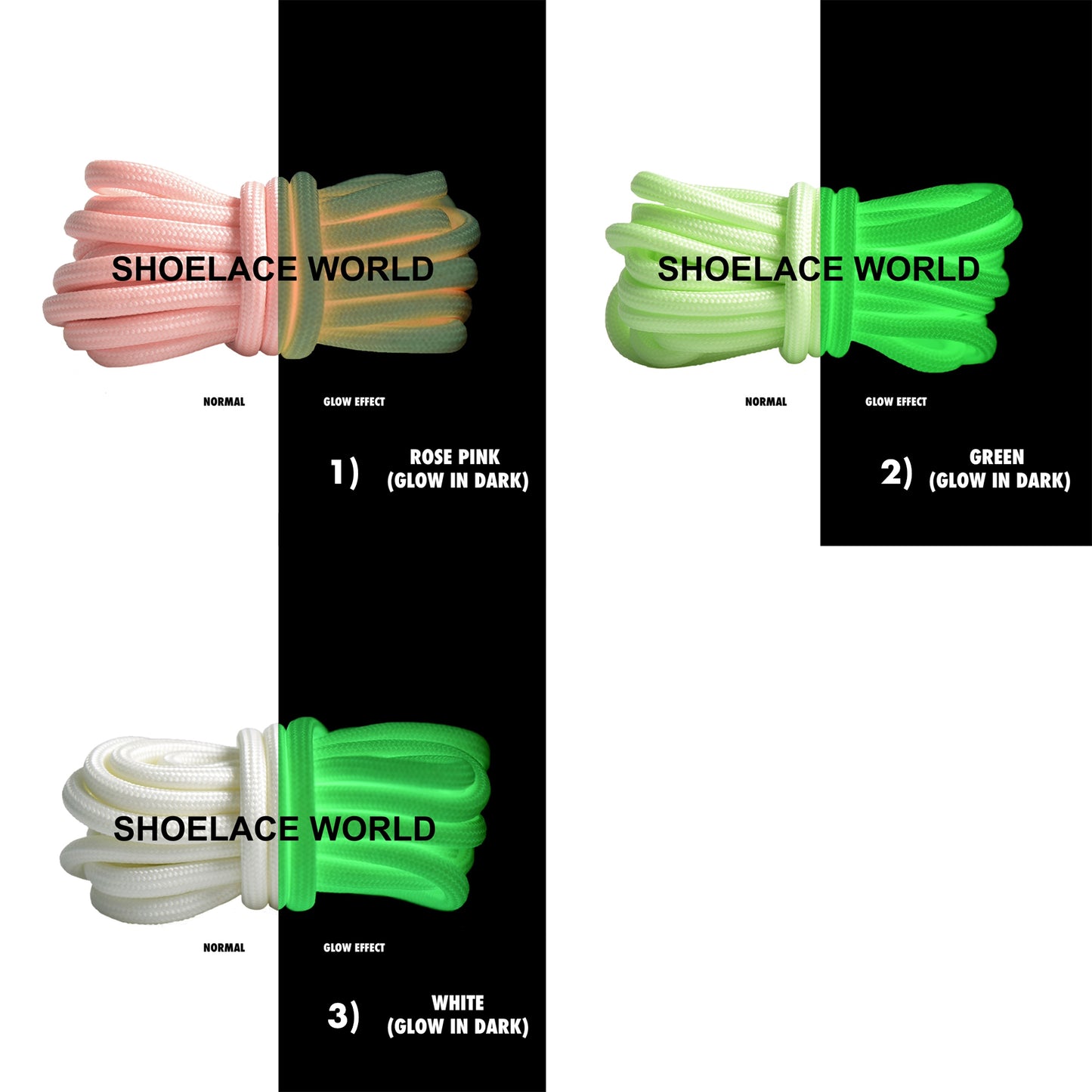 Premium Boost Rope Glow In Dark Shoelaces