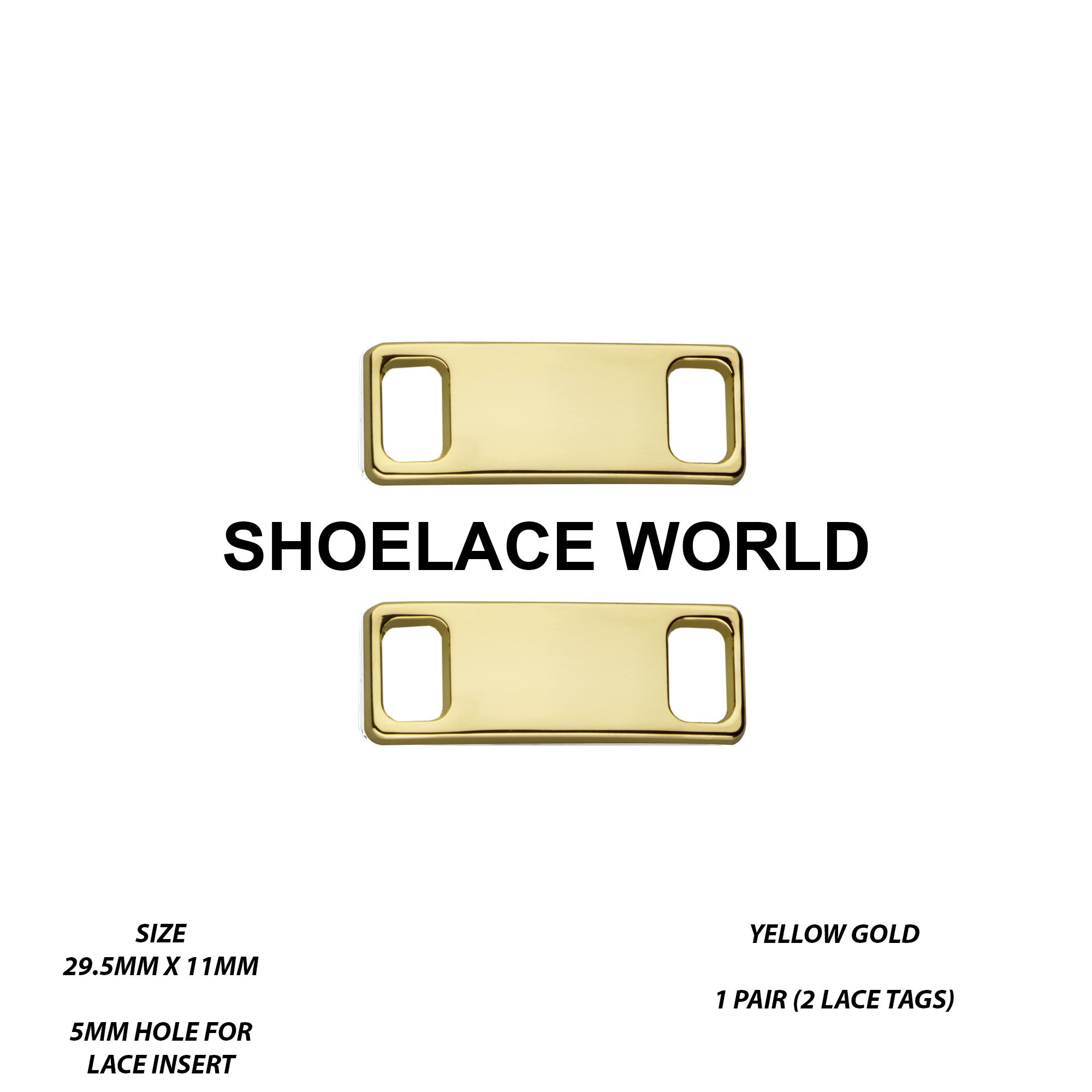 Metal Shoelace 1.25  Lace Tags