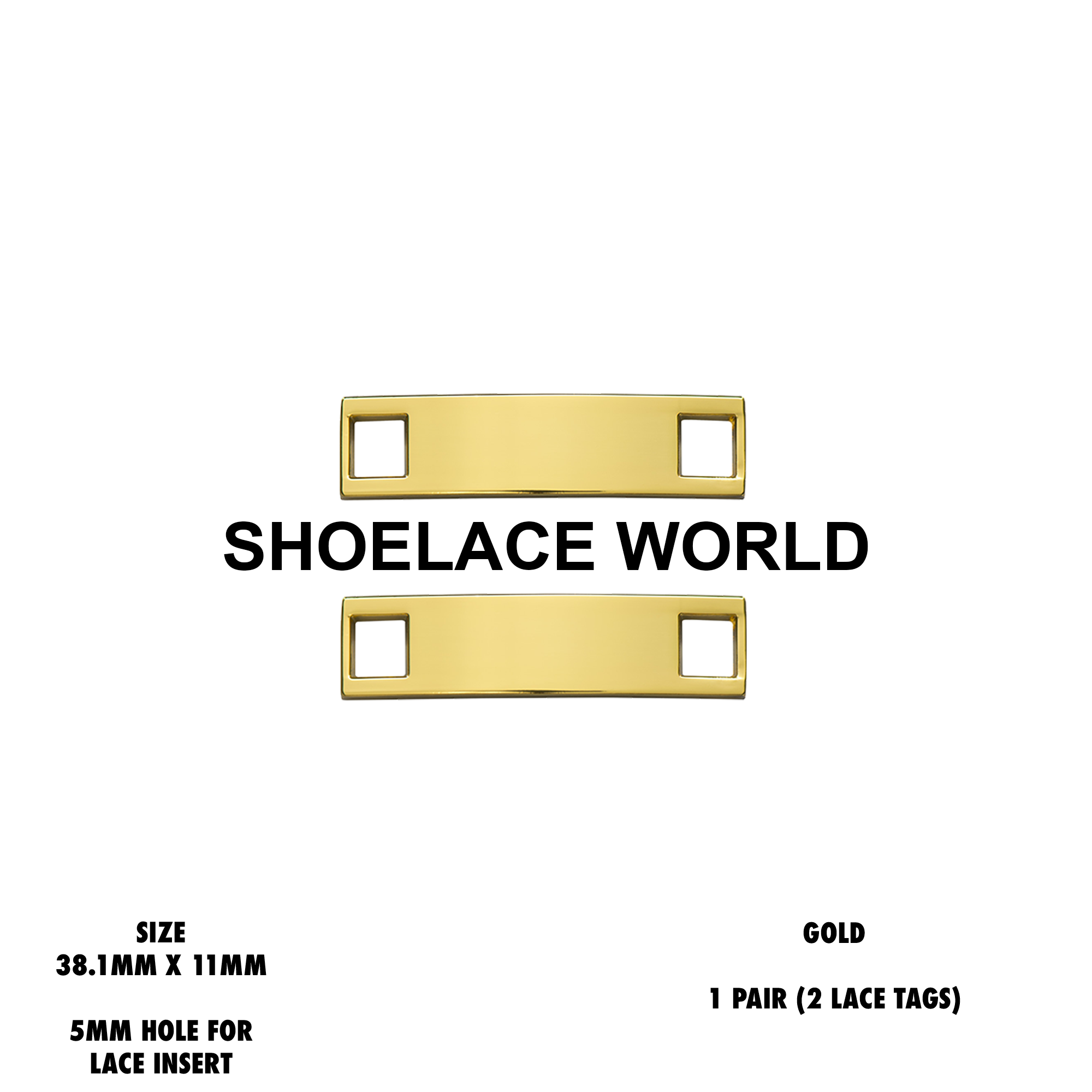 Metal Shoelace 1.5 Lace Tags