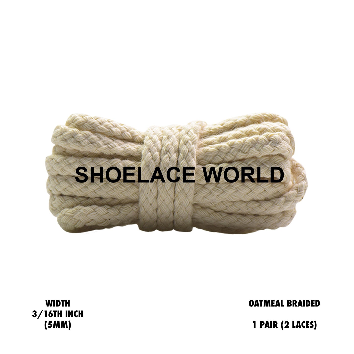 Oatmeal Braided Thin Rope Shoelaces 3/16 Inch 2023 New Laces Ships Out From The USA Next Day