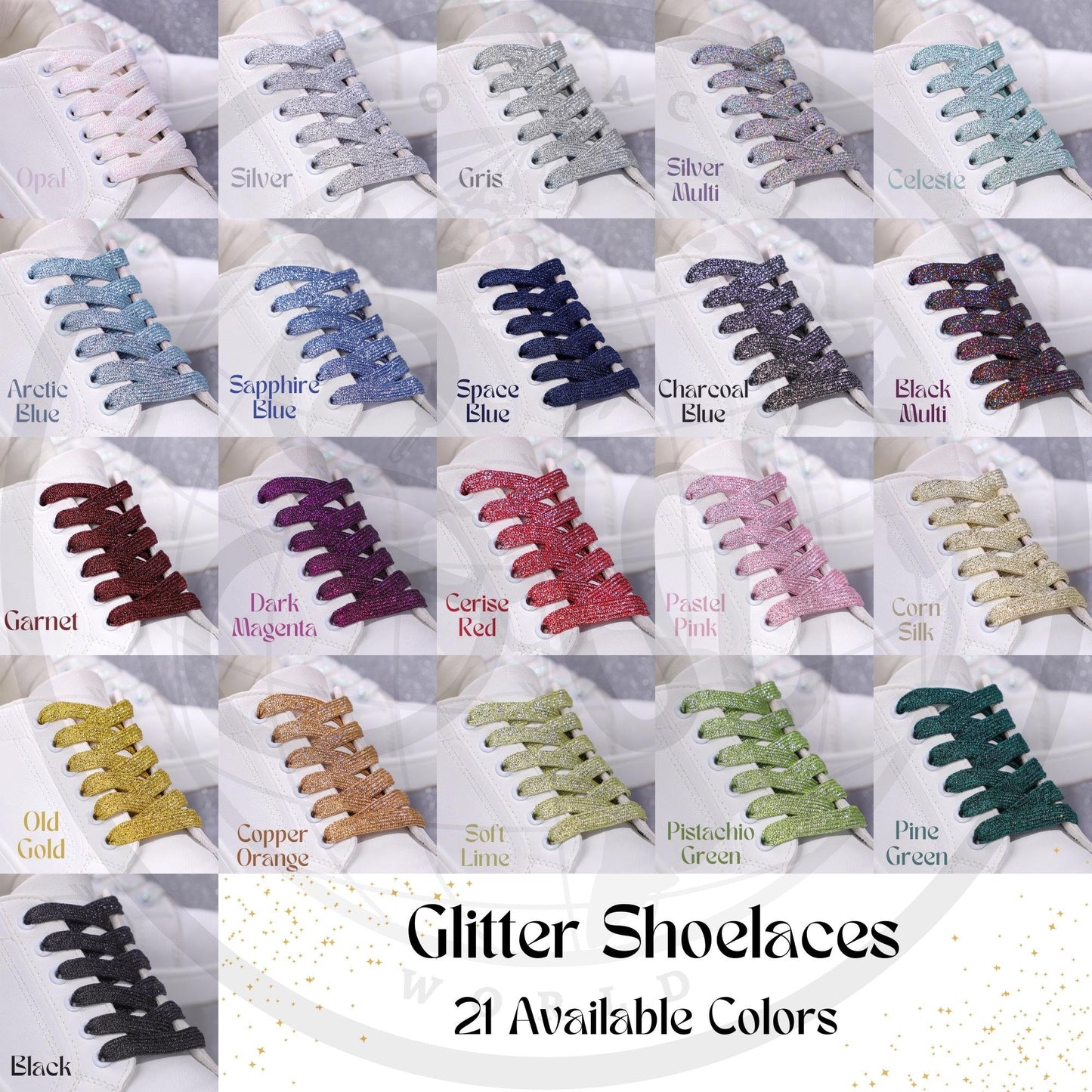 Flat Glitter Shoelaces 10mm Wide Laces Ship Fast From The USA Next Day #1 Cute Glamorous Girly Glitter Laces Top Trending In The World