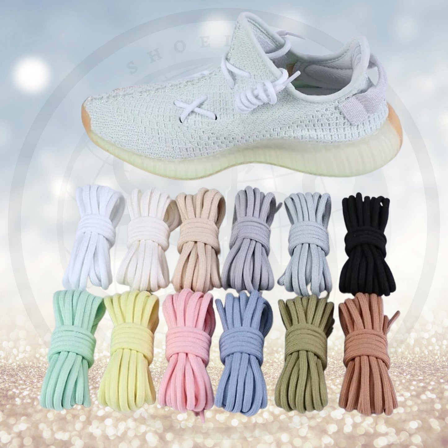 Colorful Boost Rope Shoelaces 3/16 Inch 350 Zebra Beluga Replacement Round Laces Ships Out From The USA Next Day
