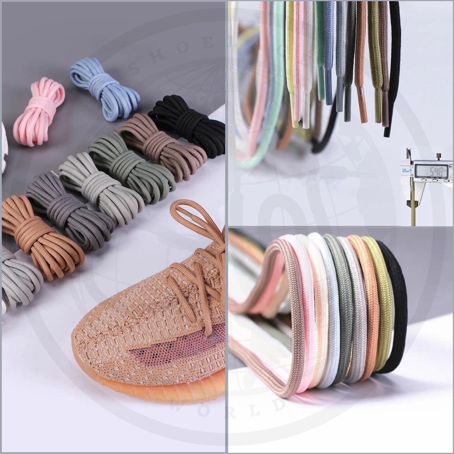 Colorful Boost Rope Shoelaces 3/16 Inch 350 Zebra Beluga Replacement Round Laces Ships Out From The USA Next Day
