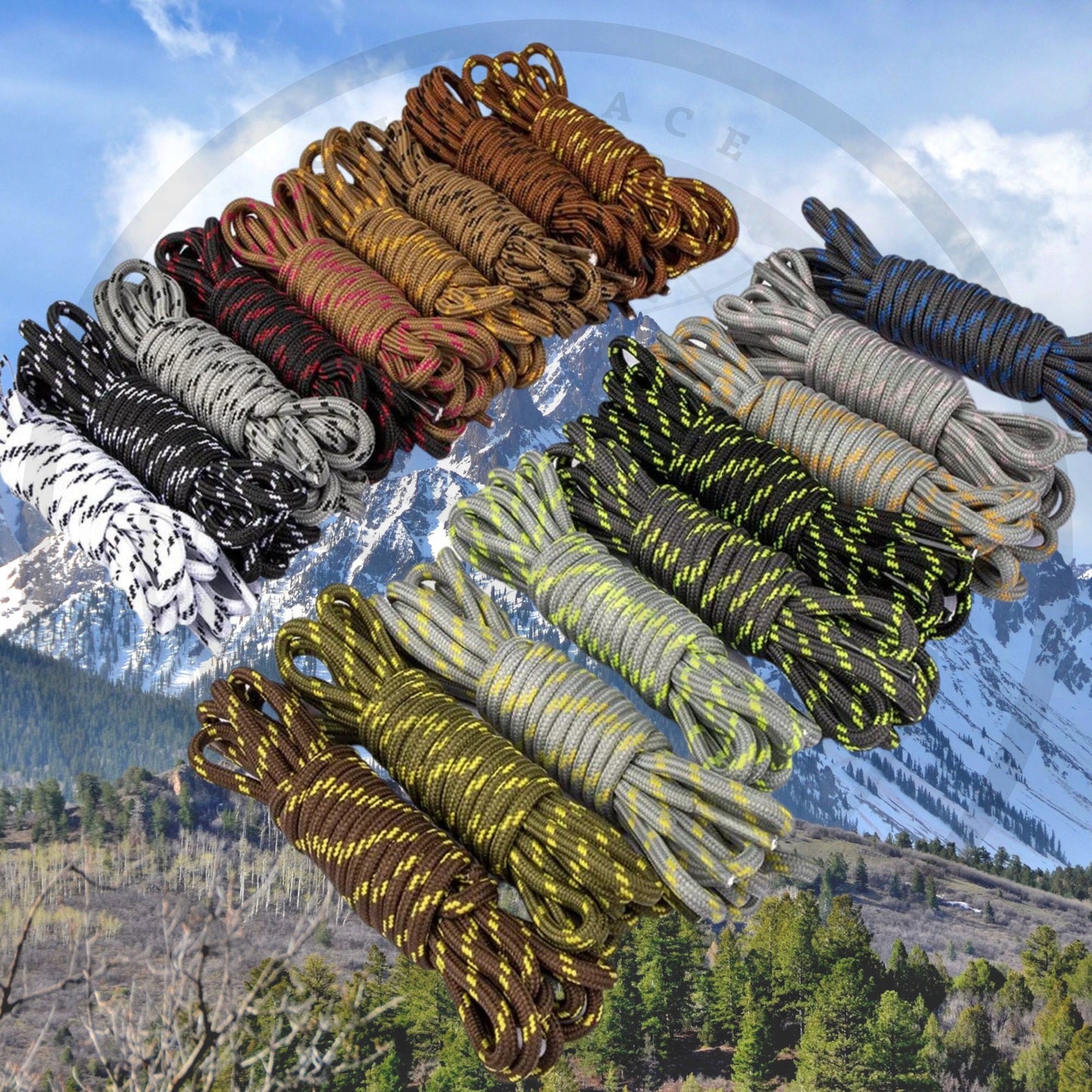Western Bronze / Orange Rope Round Shoelaces 3/16 Inch 5-5.25mm Boot Hiking Jogging Trekking Durable Laces Ships Out From The USA Next Day