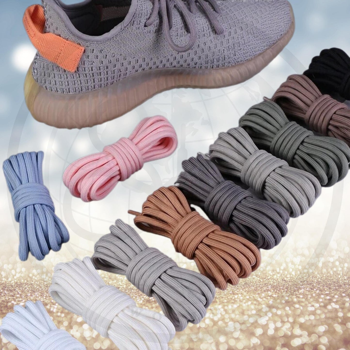 Colorful Boost Rope Shoelaces 3/16 Inch 350 Zebra Beluga Replacement Round Laces Ships Out From The USA Next Day
