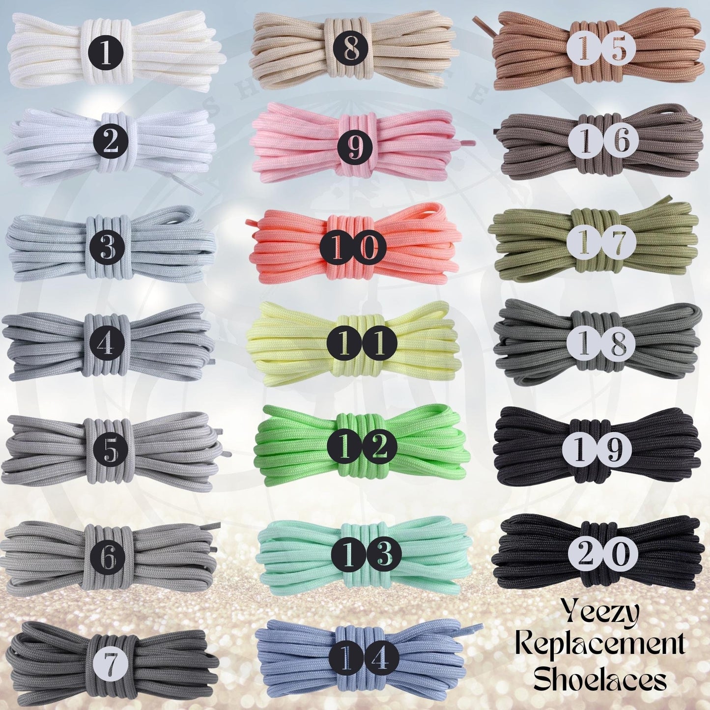 Colorful Boost Rope Shoelaces 3/16 Inch 350 Zebra Beluga Replacement Round Laces Ships Out From The USA Next Day